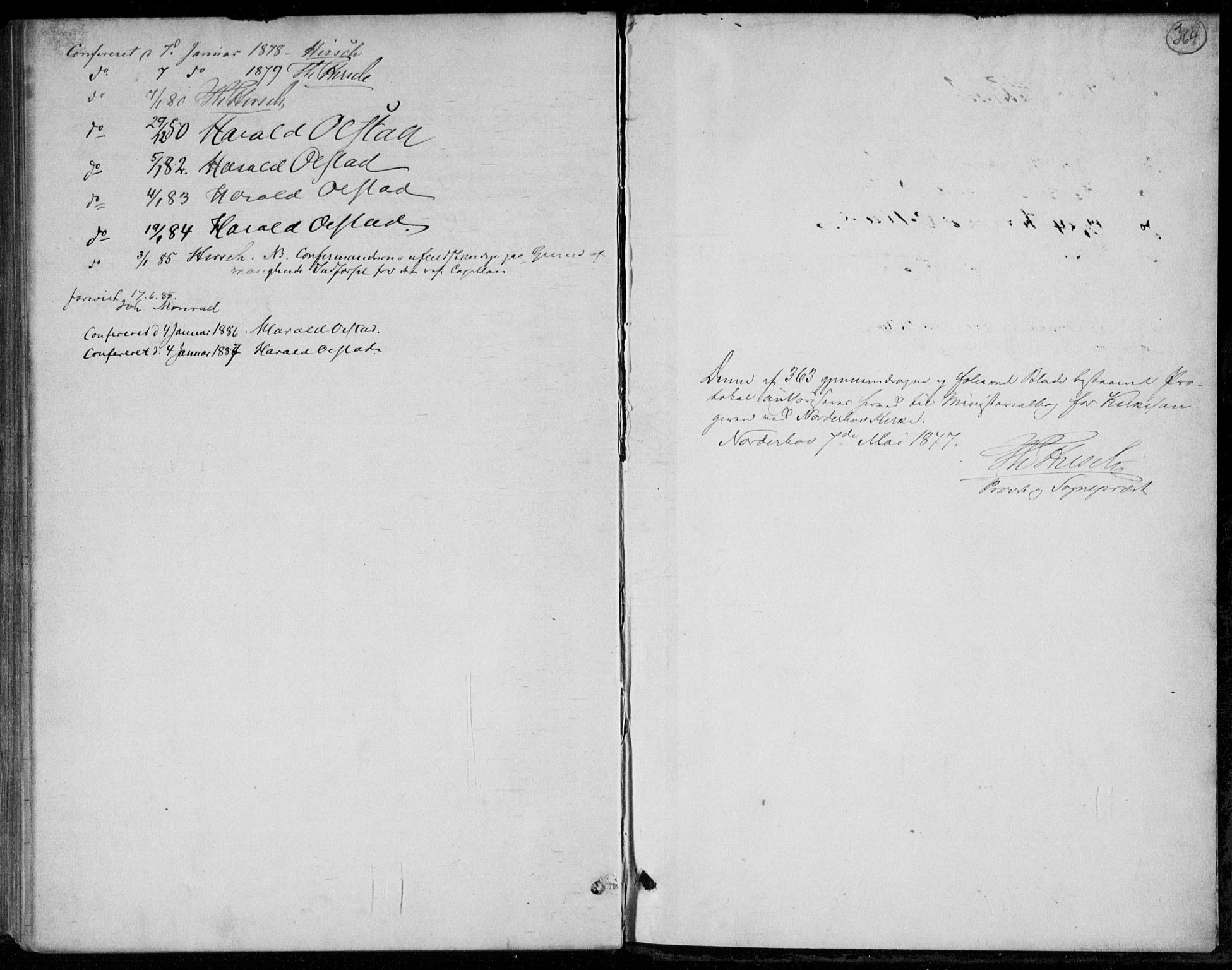 Norderhov kirkebøker, SAKO/A-237/G/Ga/L0007: Parish register (copy) no. I 7, 1877-1887, p. 364