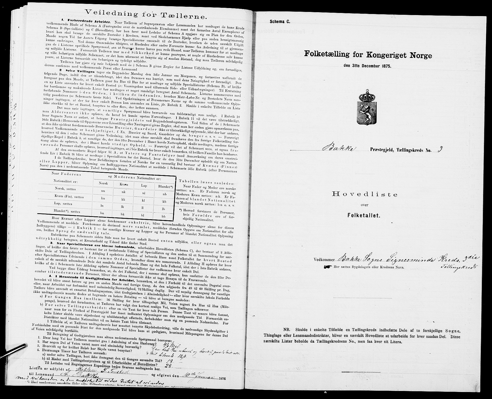 SAK, 1875 census for 1045P Bakke, 1875, p. 32