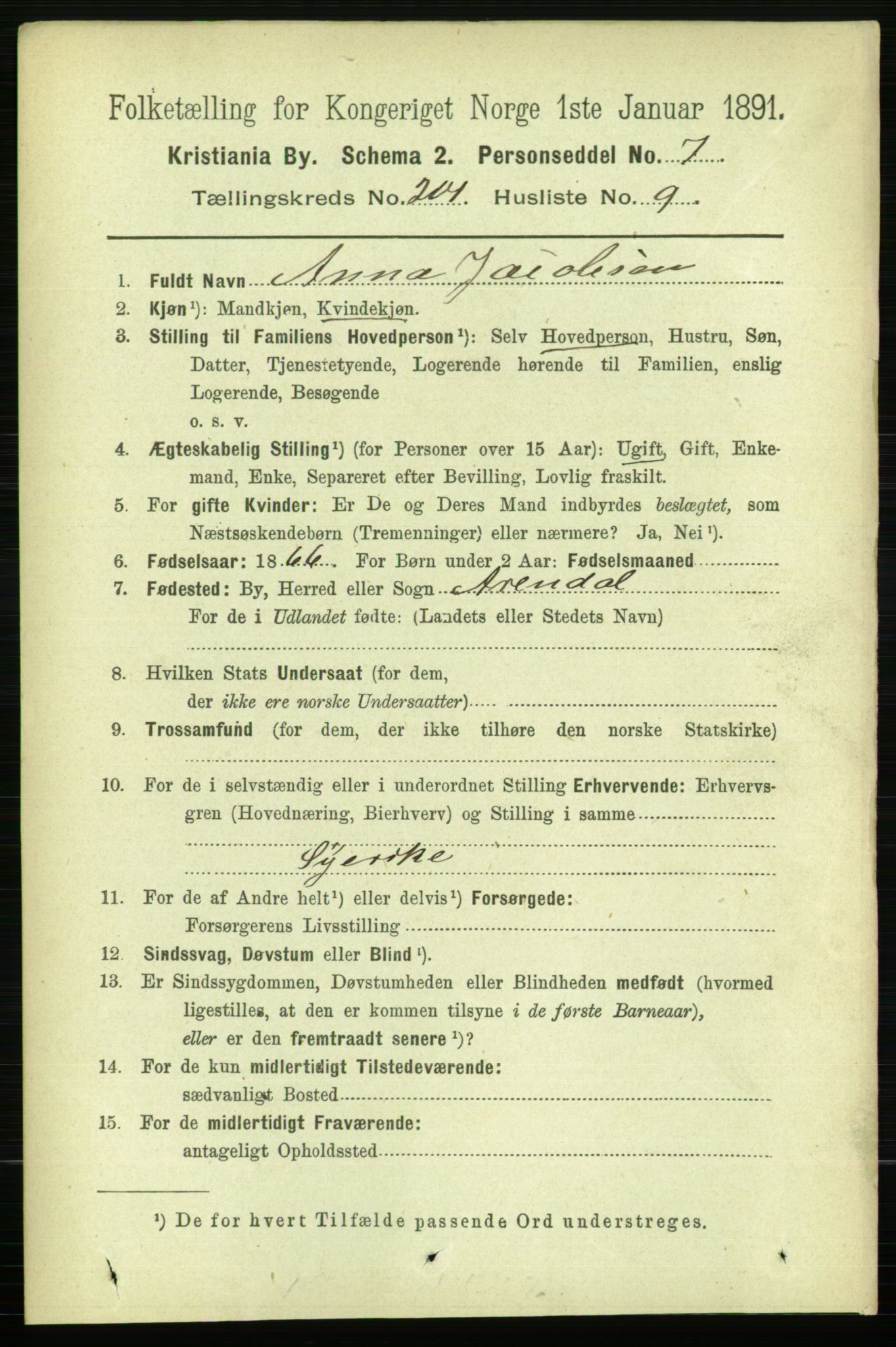 RA, 1891 census for 0301 Kristiania, 1891, p. 121041