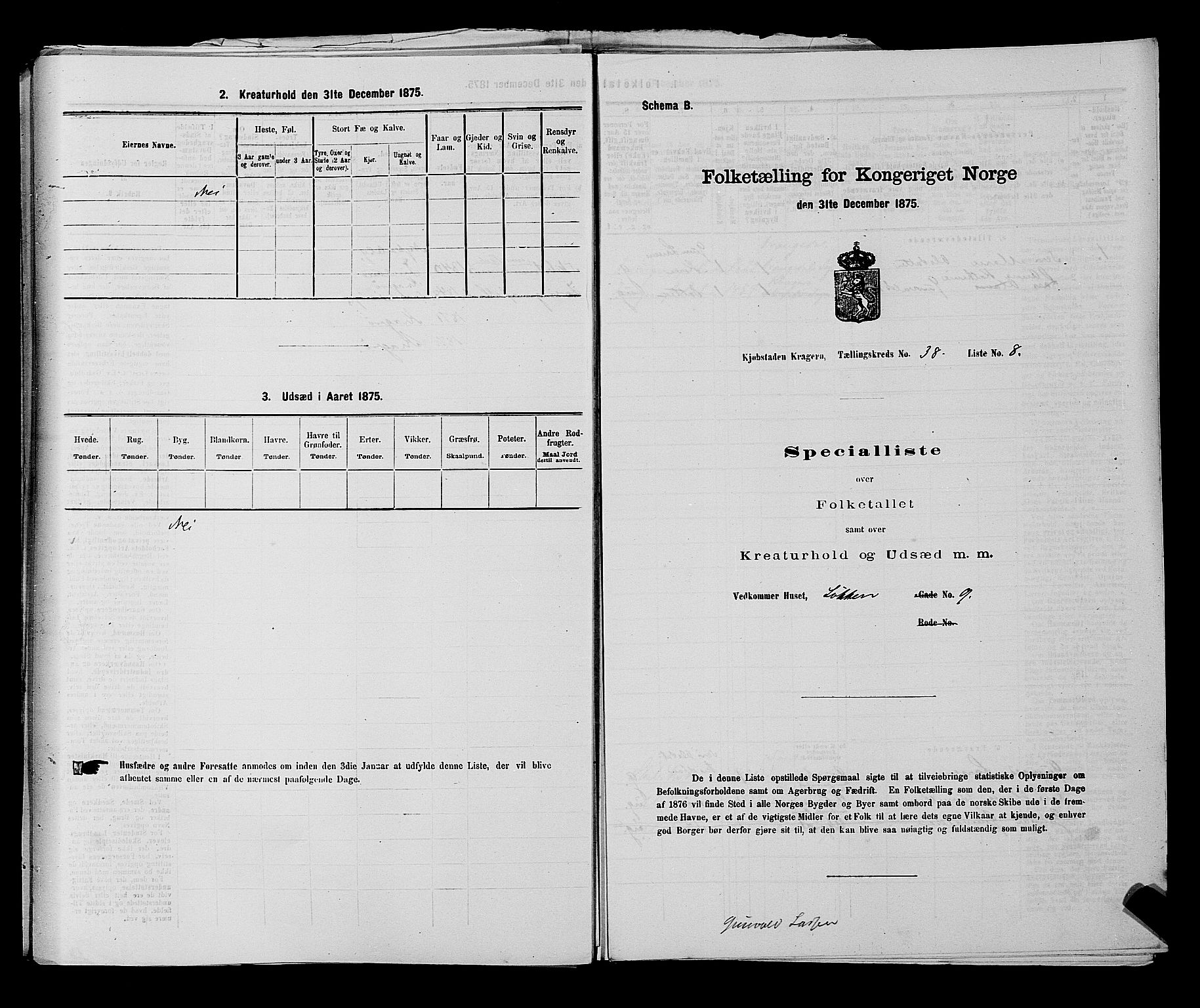 SAKO, 1875 census for 0801P Kragerø, 1875, p. 841