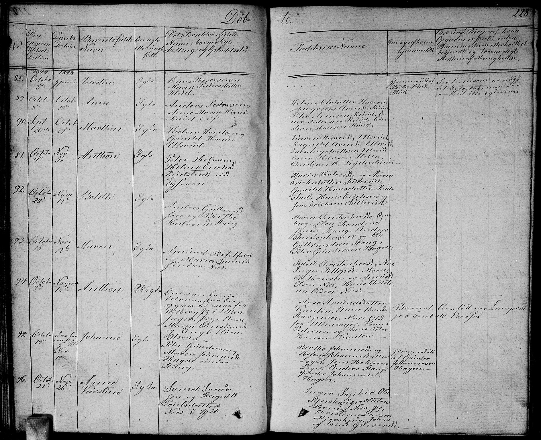 Enebakk prestekontor Kirkebøker, SAO/A-10171c/G/Ga/L0003: Parish register (copy) no. I 3, 1833-1849, p. 228