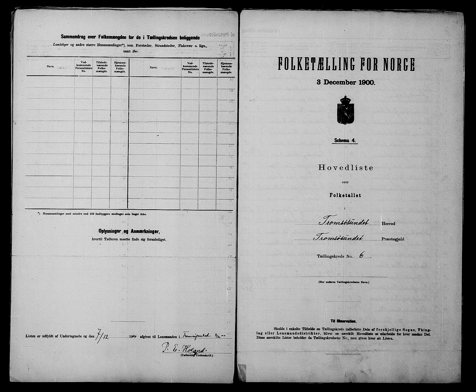 SATØ, 1900 census for Tromsøysund, 1900, p. 15