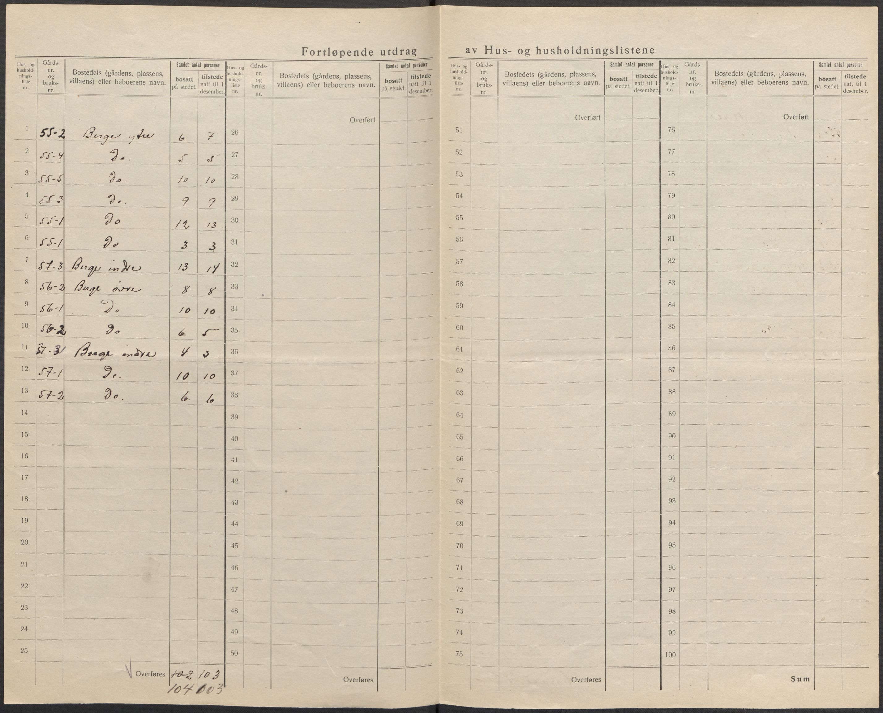 SAB, 1920 census for Kyrkjebø, 1920, p. 23
