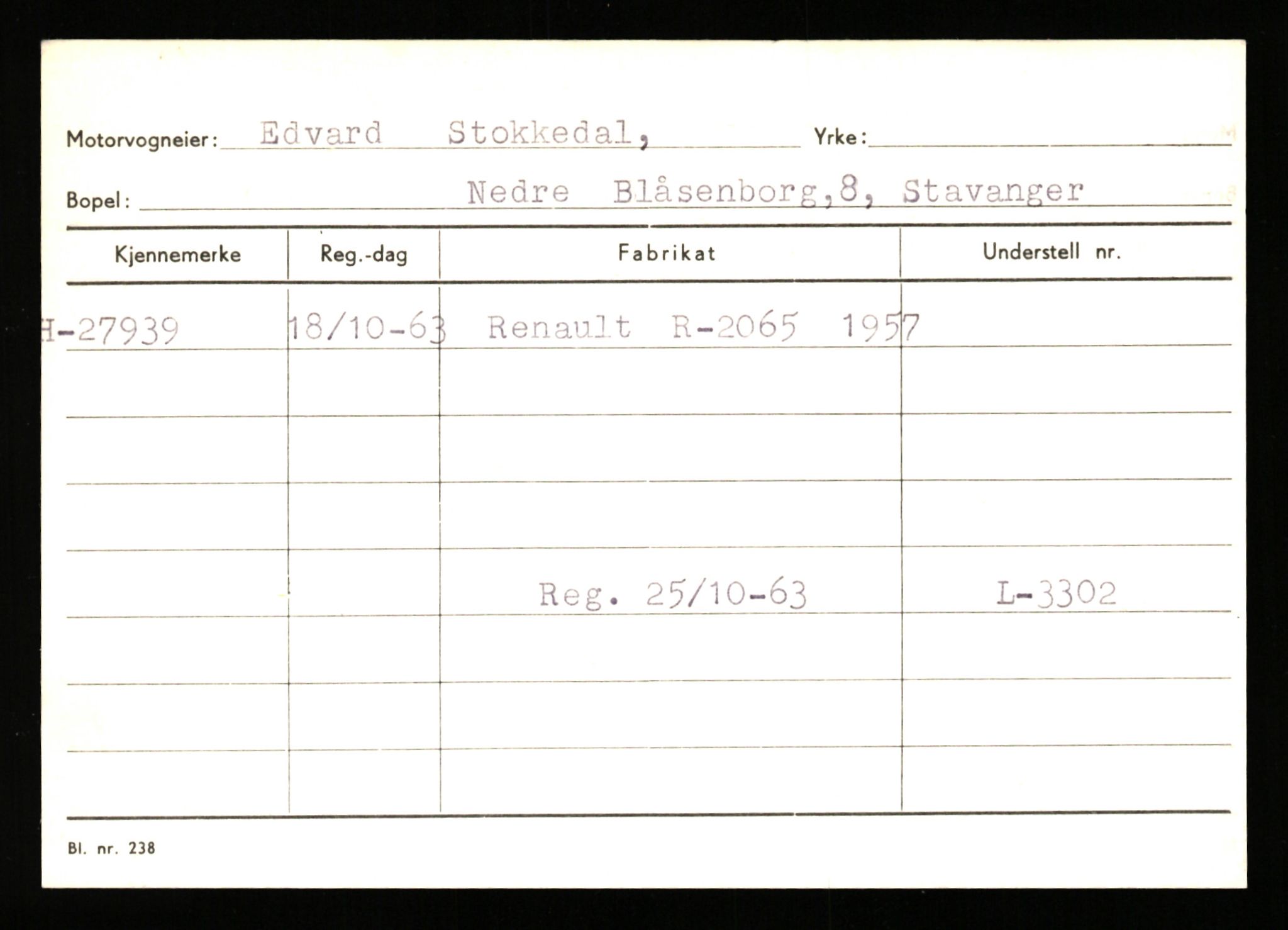 Stavanger trafikkstasjon, AV/SAST-A-101942/0/G/L0005: Registreringsnummer: 23000 - 34245, 1930-1971, p. 1575