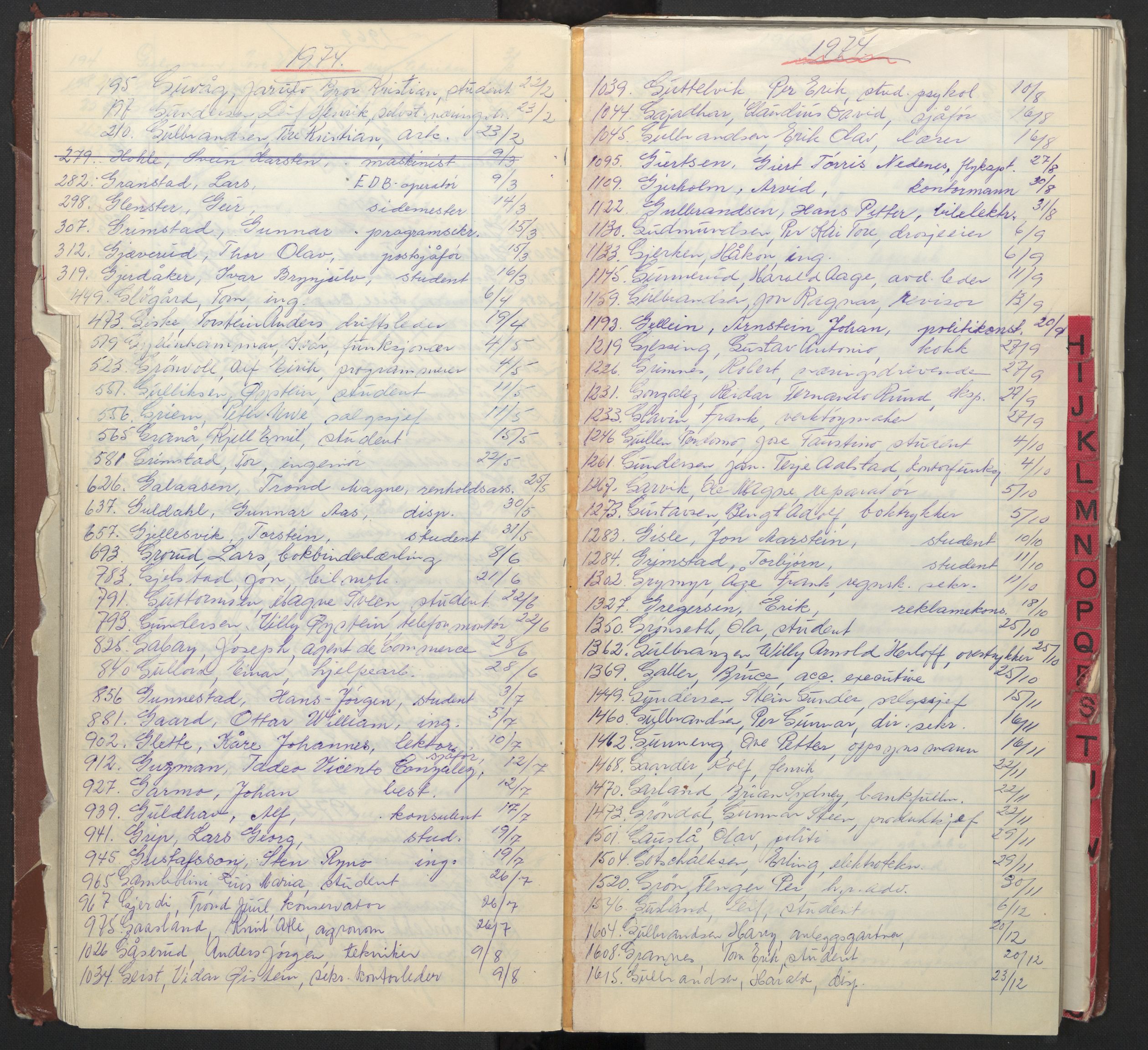 Oslo byfogd avd. I, AV/SAO-A-10220/L/La/L0012: Vigselsregister, 1969-1974, p. 50