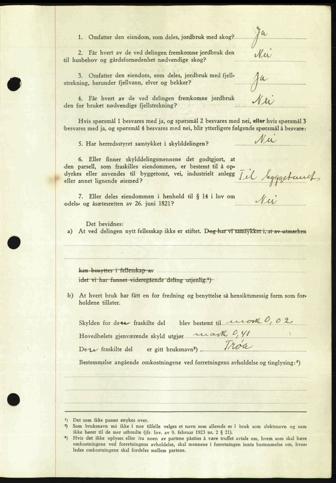 Romsdal sorenskriveri, AV/SAT-A-4149/1/2/2C: Mortgage book no. A22, 1947-1947, Diary no: : 937/1947