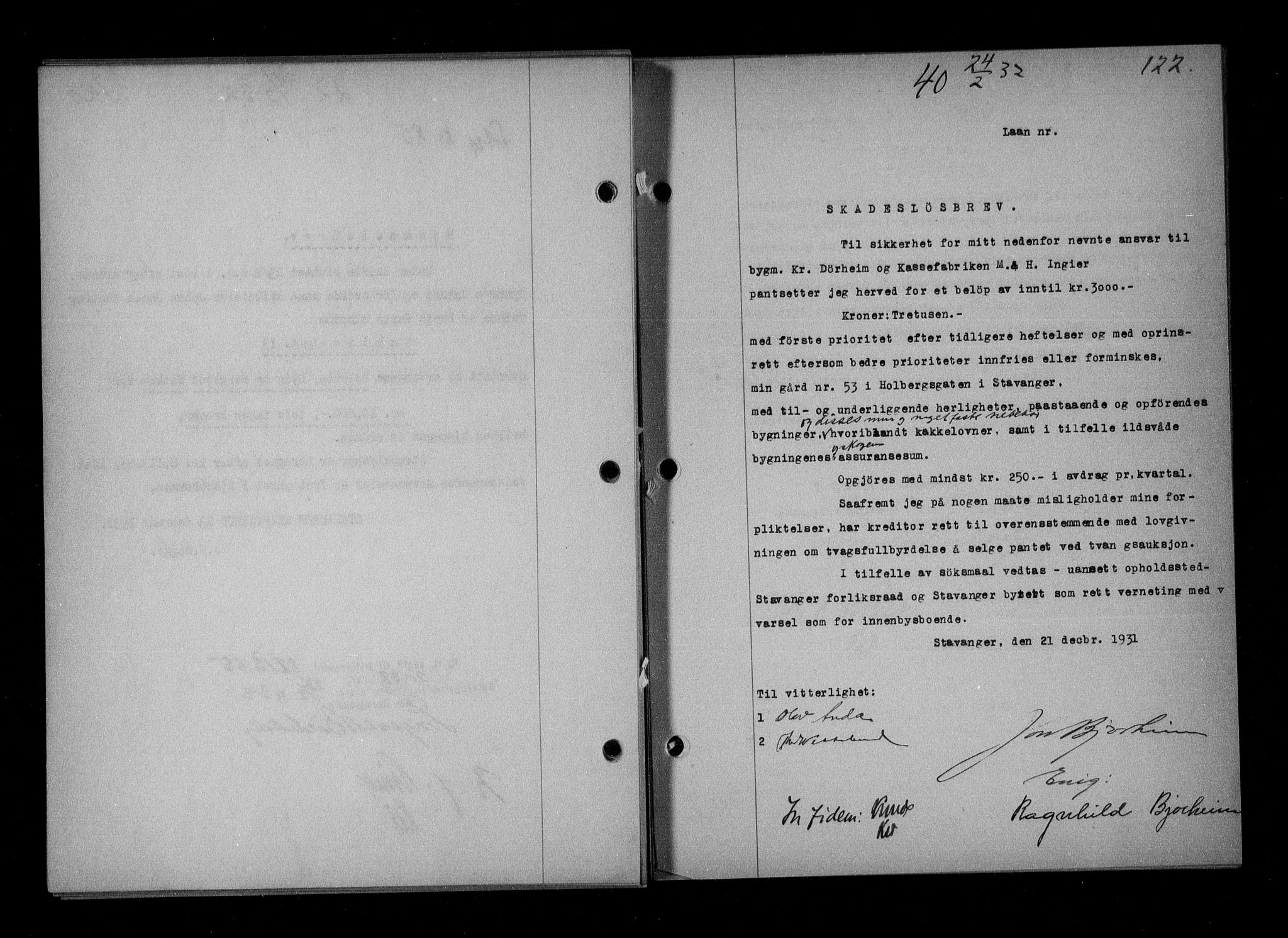 Stavanger byfogd, SAST/A-101408/001/4/41/410/410BB/L0061: Mortgage book no. 51, 1932-1932, Deed date: 24.02.1932