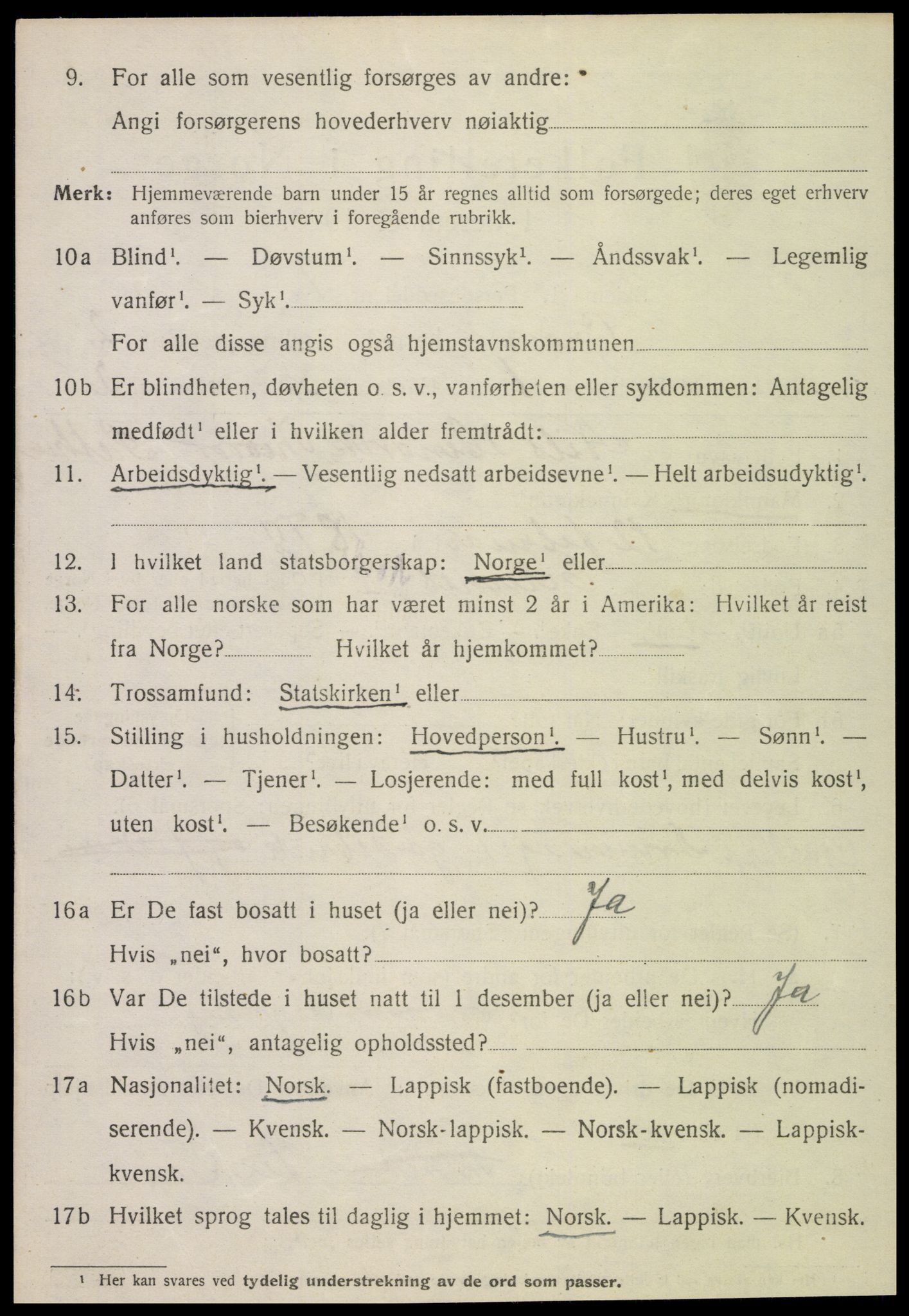 SAT, 1920 census for Gravvik, 1920, p. 861