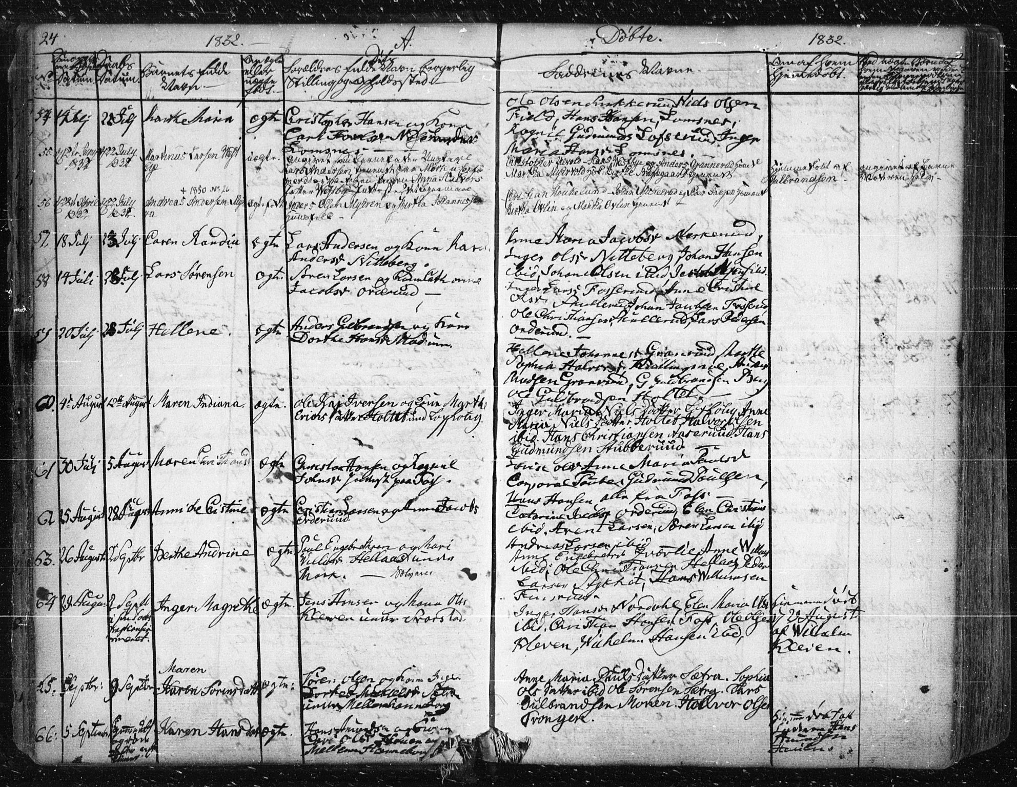 Aurskog prestekontor Kirkebøker, SAO/A-10304a/F/Fa/L0006: Parish register (official) no. I 6, 1829-1853, p. 24