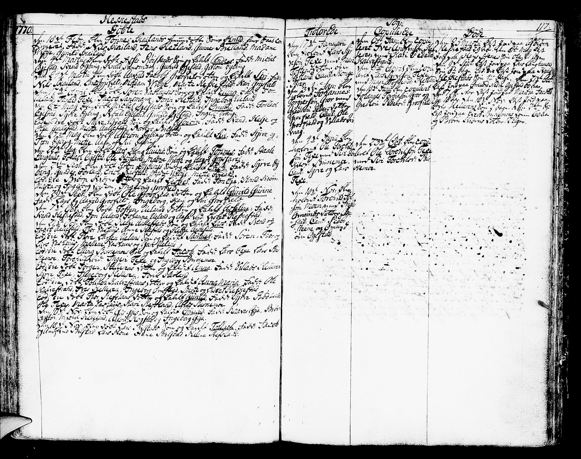 Helleland sokneprestkontor, SAST/A-101810: Parish register (official) no. A 2 /3, 1762-1791, p. 117