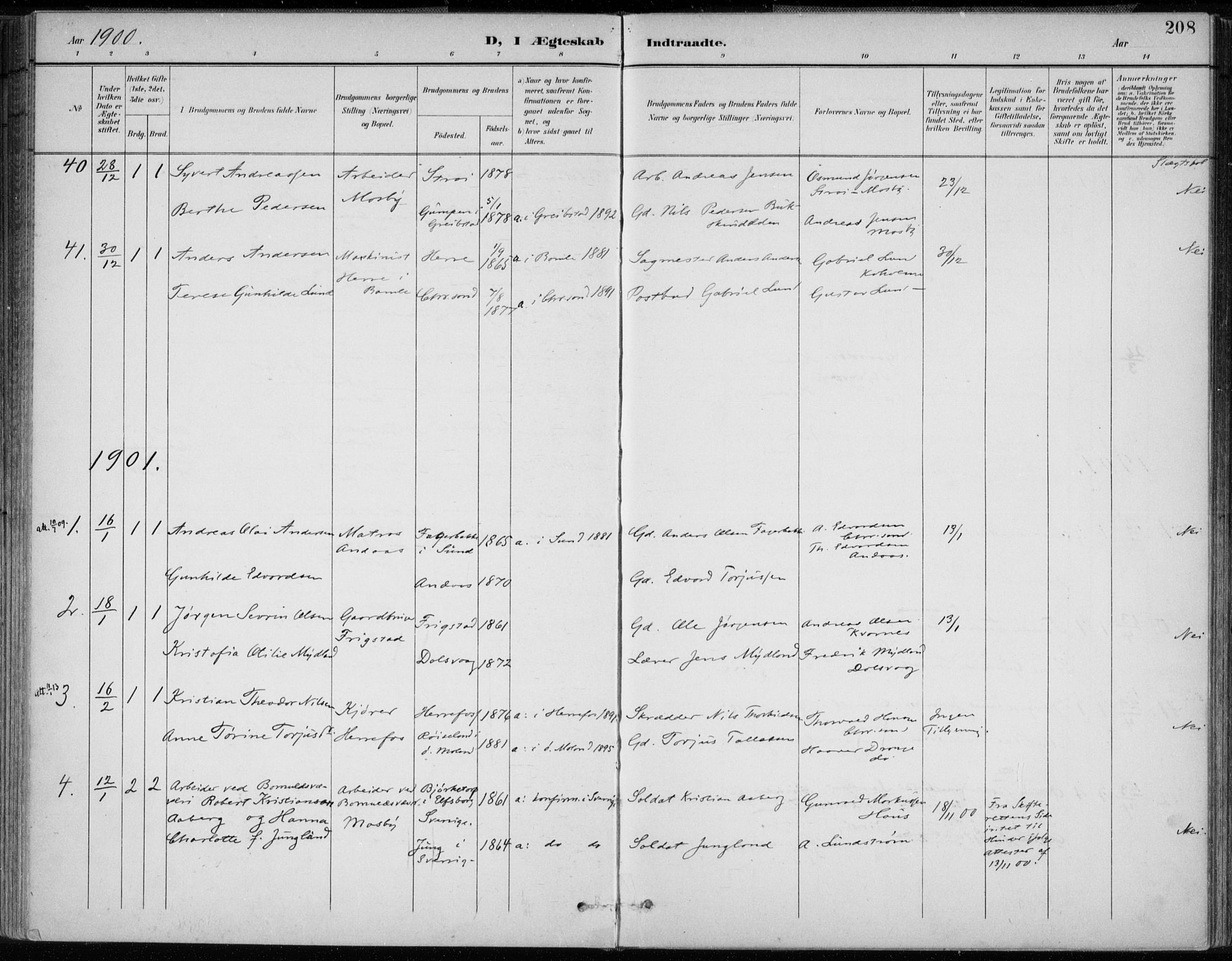 Oddernes sokneprestkontor, AV/SAK-1111-0033/F/Fa/Faa/L0010: Parish register (official) no. A 10, 1897-1911, p. 209