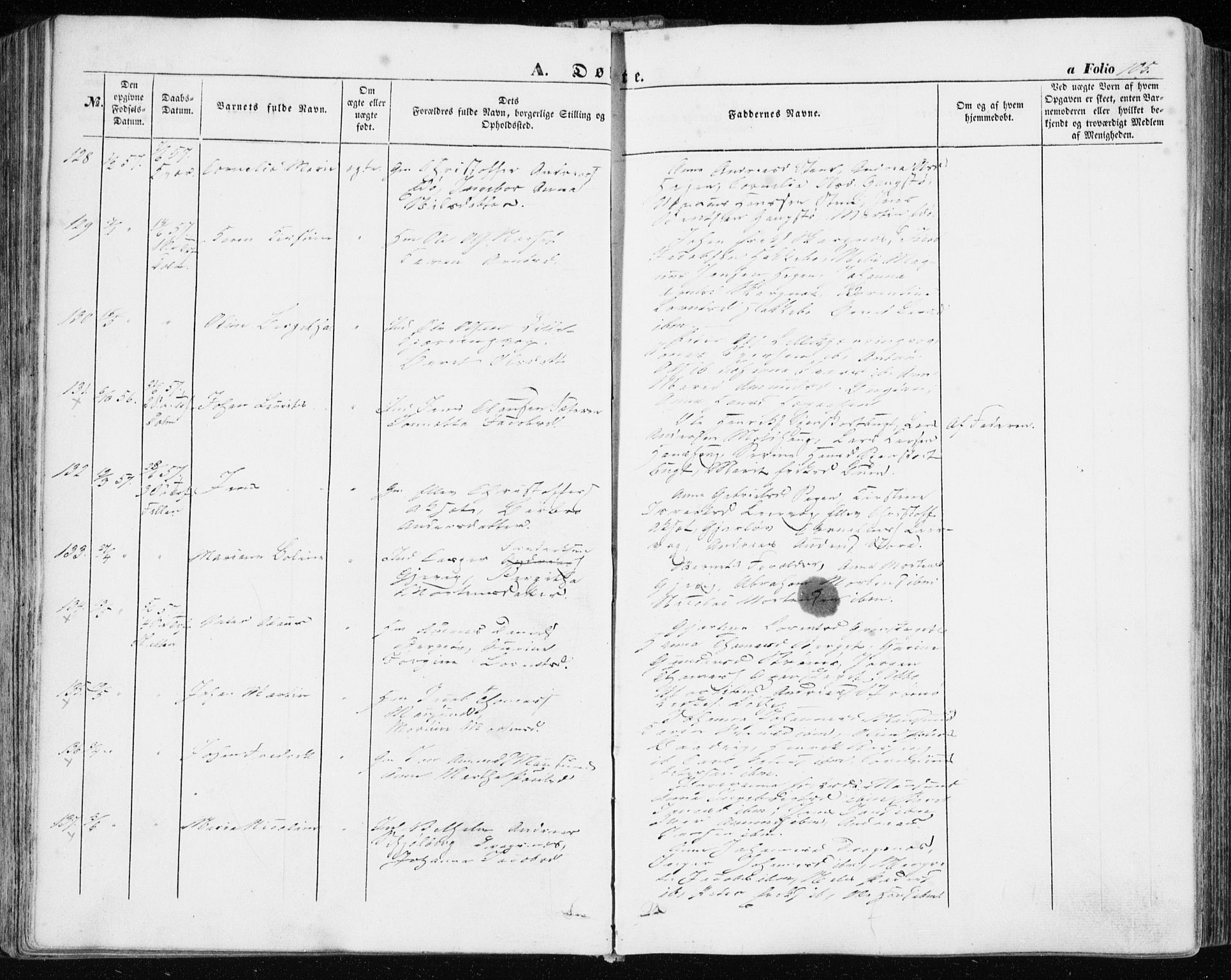 Ministerialprotokoller, klokkerbøker og fødselsregistre - Sør-Trøndelag, AV/SAT-A-1456/634/L0530: Parish register (official) no. 634A06, 1852-1860, p. 105