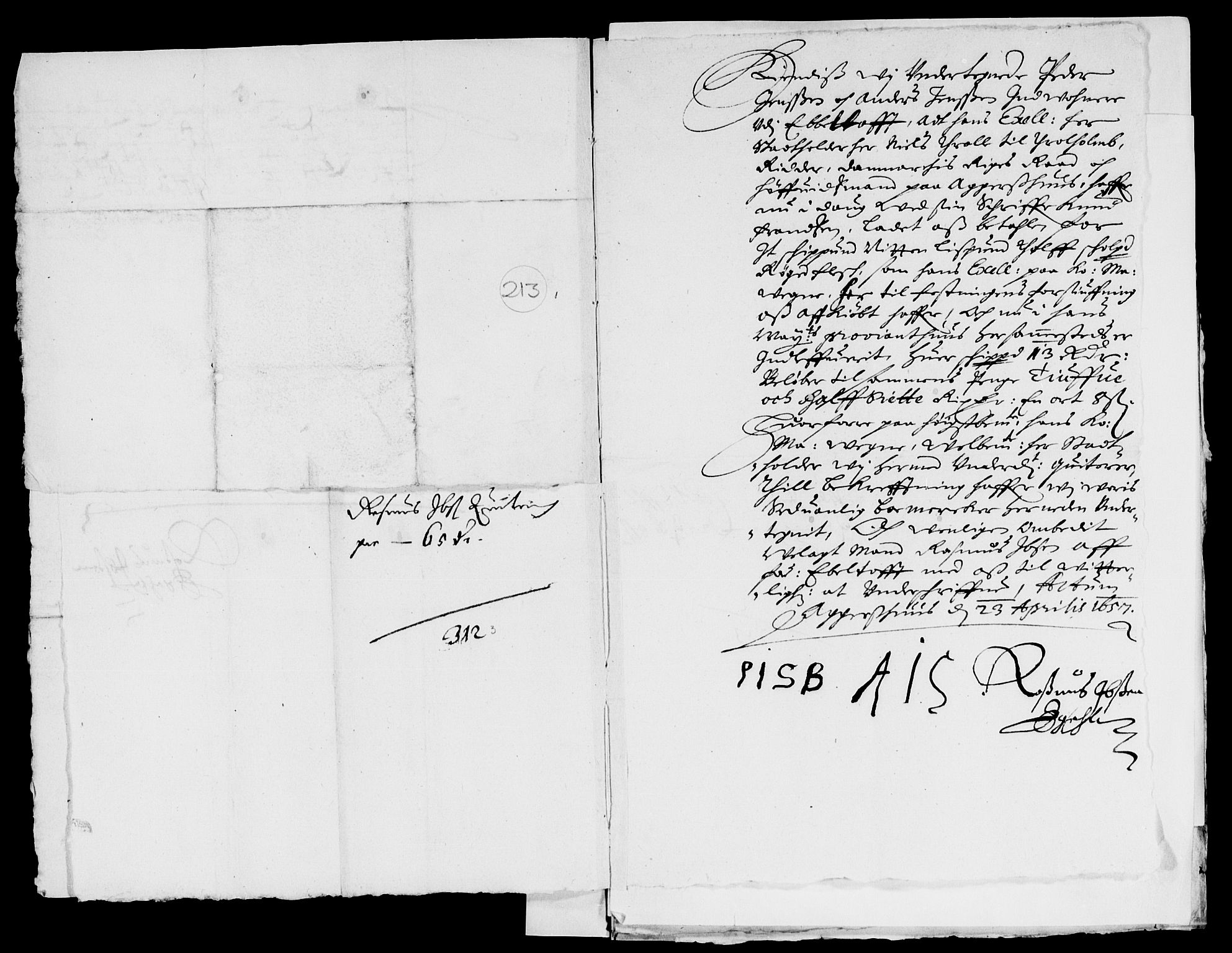 Rentekammeret inntil 1814, Reviderte regnskaper, Lensregnskaper, AV/RA-EA-5023/R/Rb/Rba/L0239: Akershus len, 1656-1657