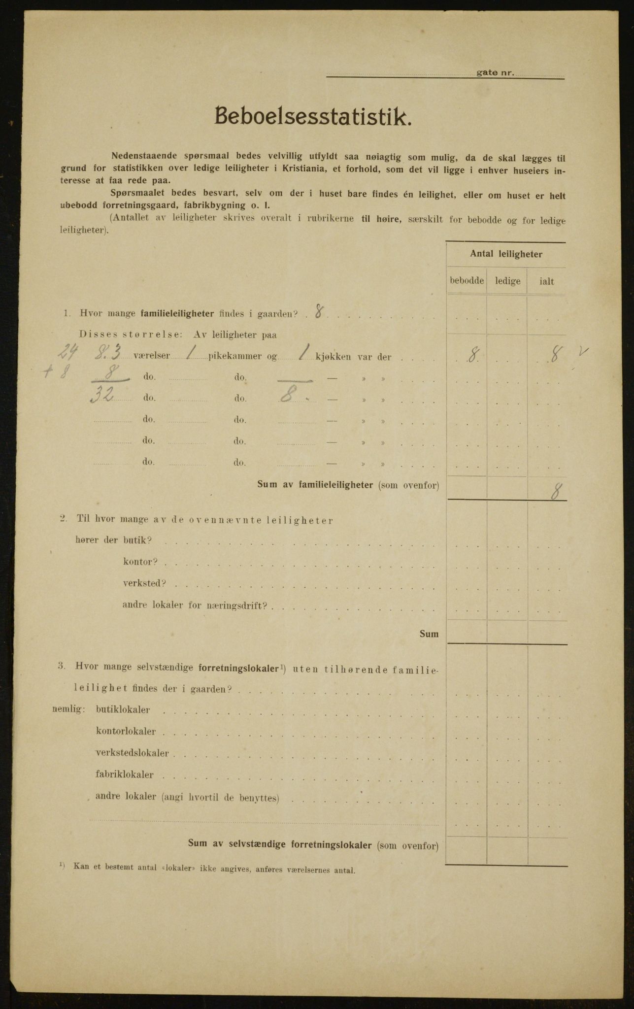 OBA, Municipal Census 1910 for Kristiania, 1910, p. 124277