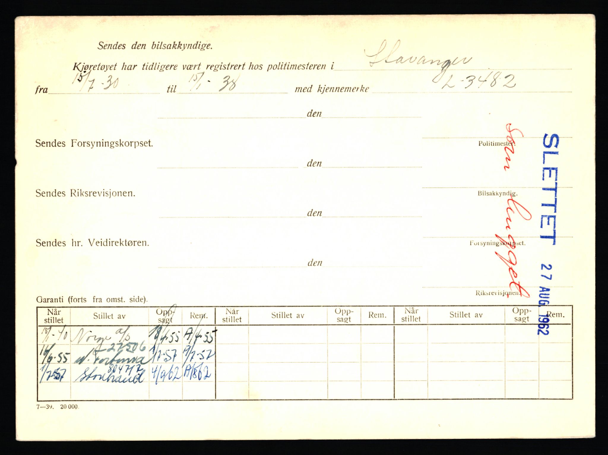 Stavanger trafikkstasjon, AV/SAST-A-101942/0/F/L0026: L-14000 - L-14599, 1930-1971, p. 254