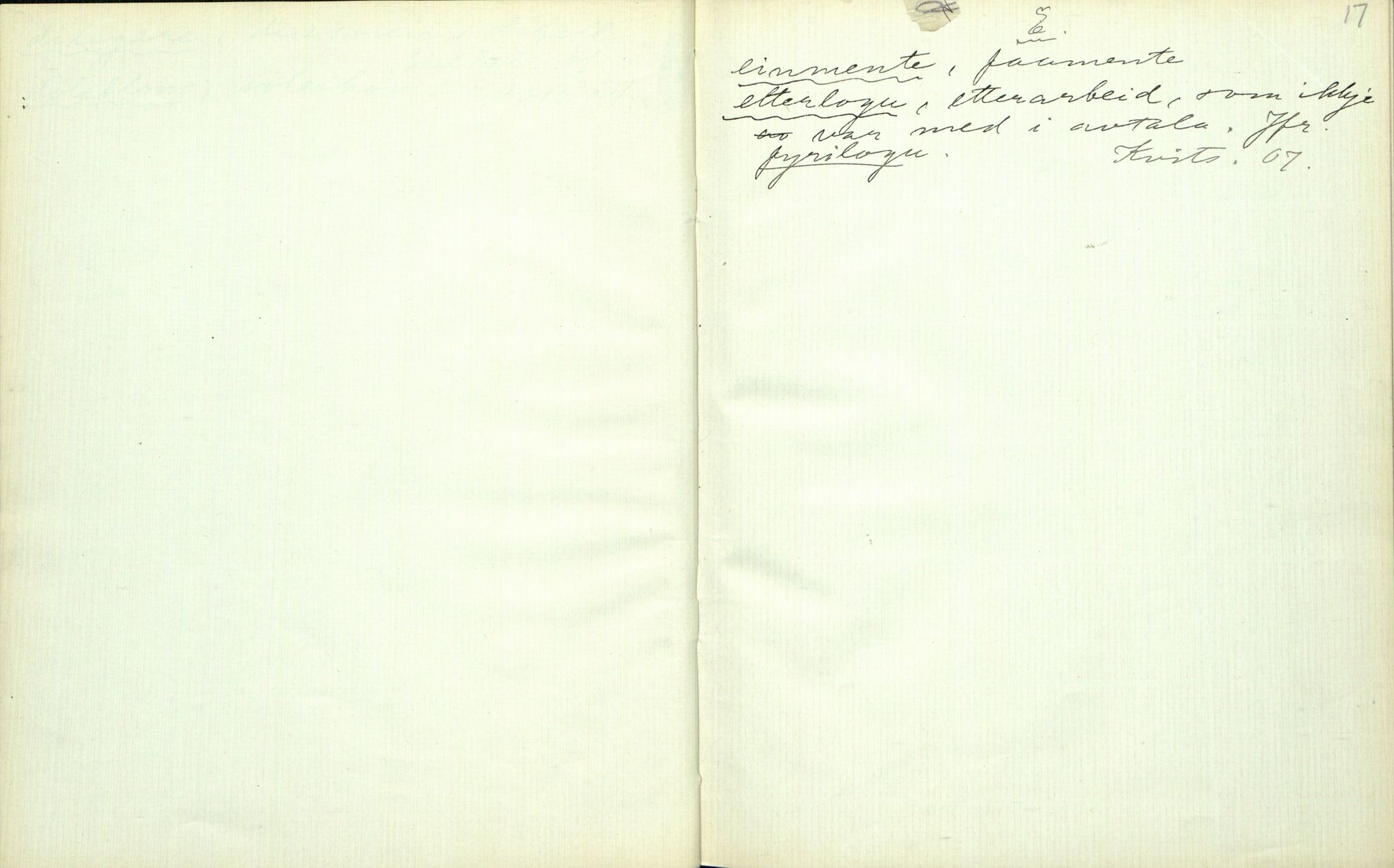 Rikard Berge, TEMU/TGM-A-1003/F/L0003/0002: 061-100 Innholdslister / 62 Ordsamling, 1910, p. 16-17