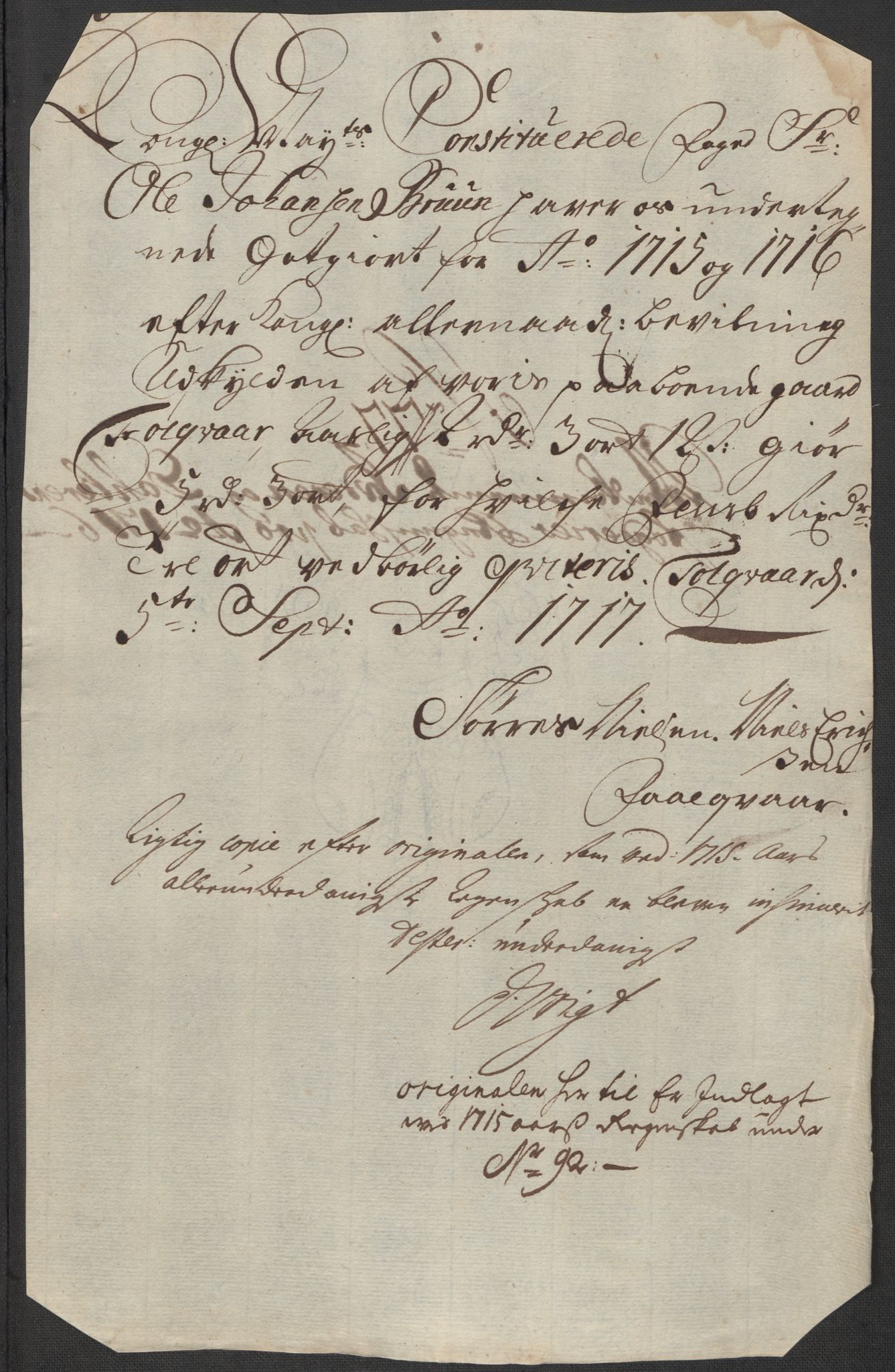 Rentekammeret inntil 1814, Reviderte regnskaper, Fogderegnskap, AV/RA-EA-4092/R46/L2740: Fogderegnskap Jæren og Dalane, 1715-1716, p. 514