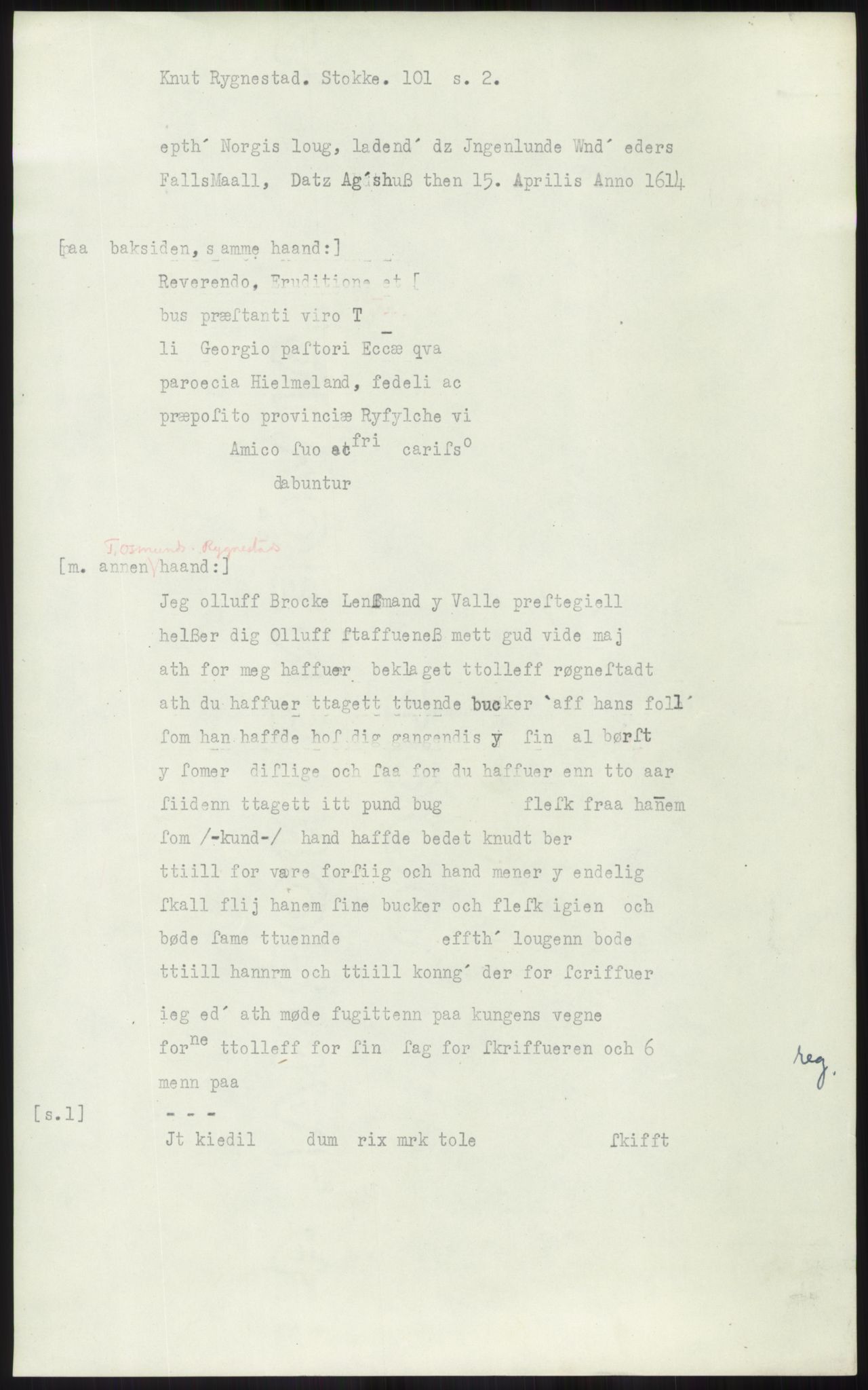 Samlinger til kildeutgivelse, Diplomavskriftsamlingen, AV/RA-EA-4053/H/Ha, p. 1431