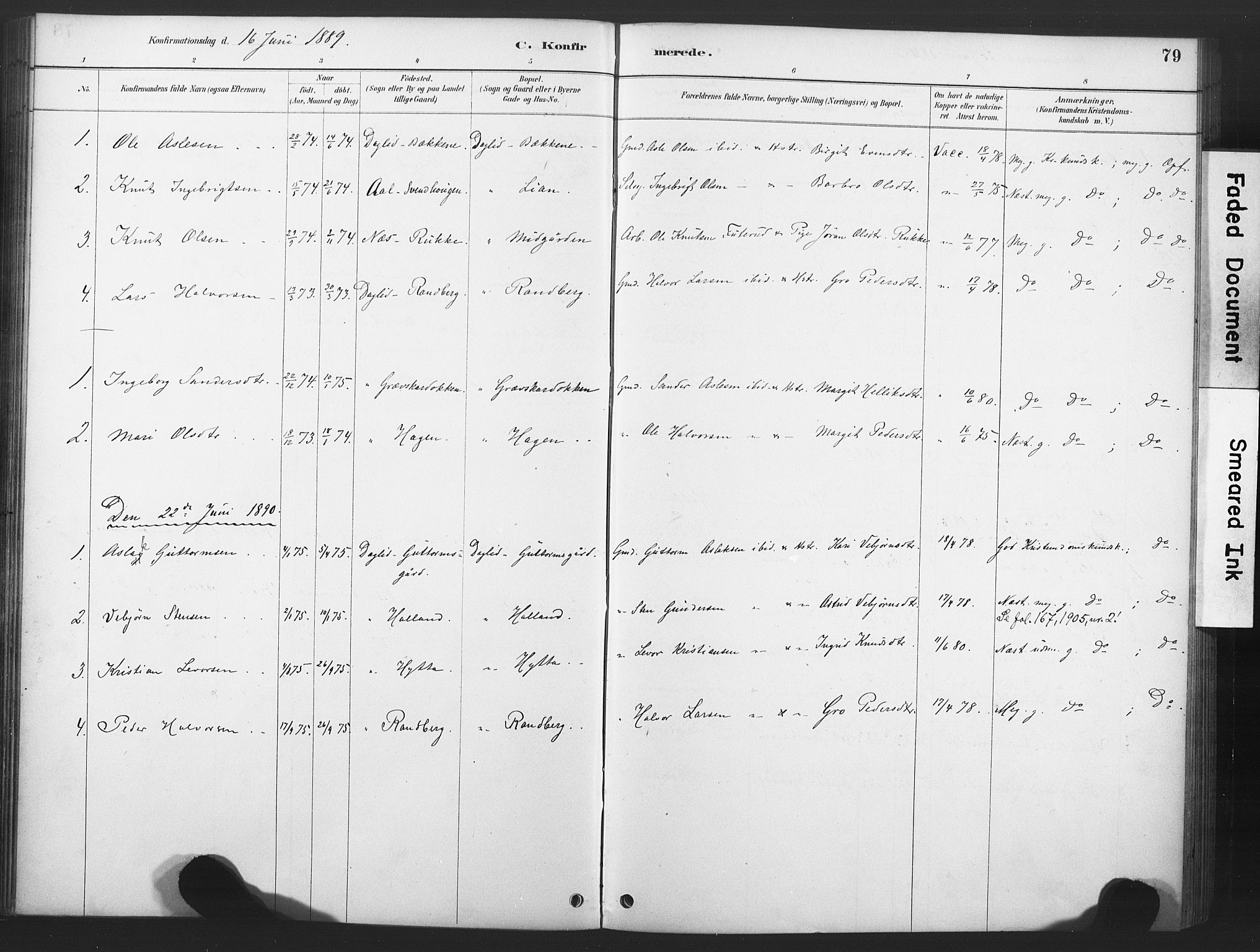 Nore kirkebøker, AV/SAKO-A-238/F/Fd/L0001: Parish register (official) no. IV 1, 1878-1918, p. 79