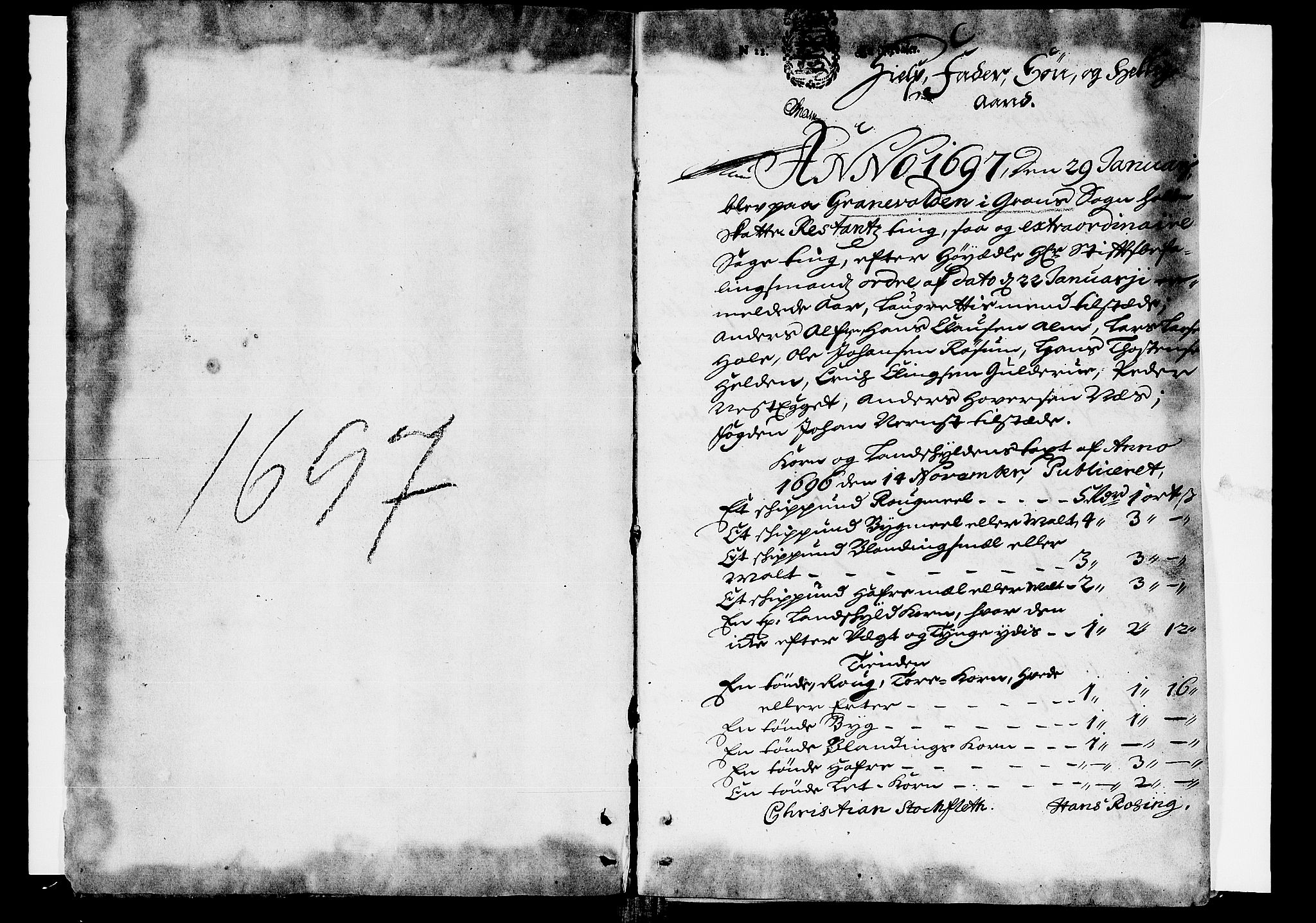 Hadeland, Land og Valdres sorenskriveri, SAH/TING-028/G/Gb/L0035: Tingbok, 1697, p. 0b-1a