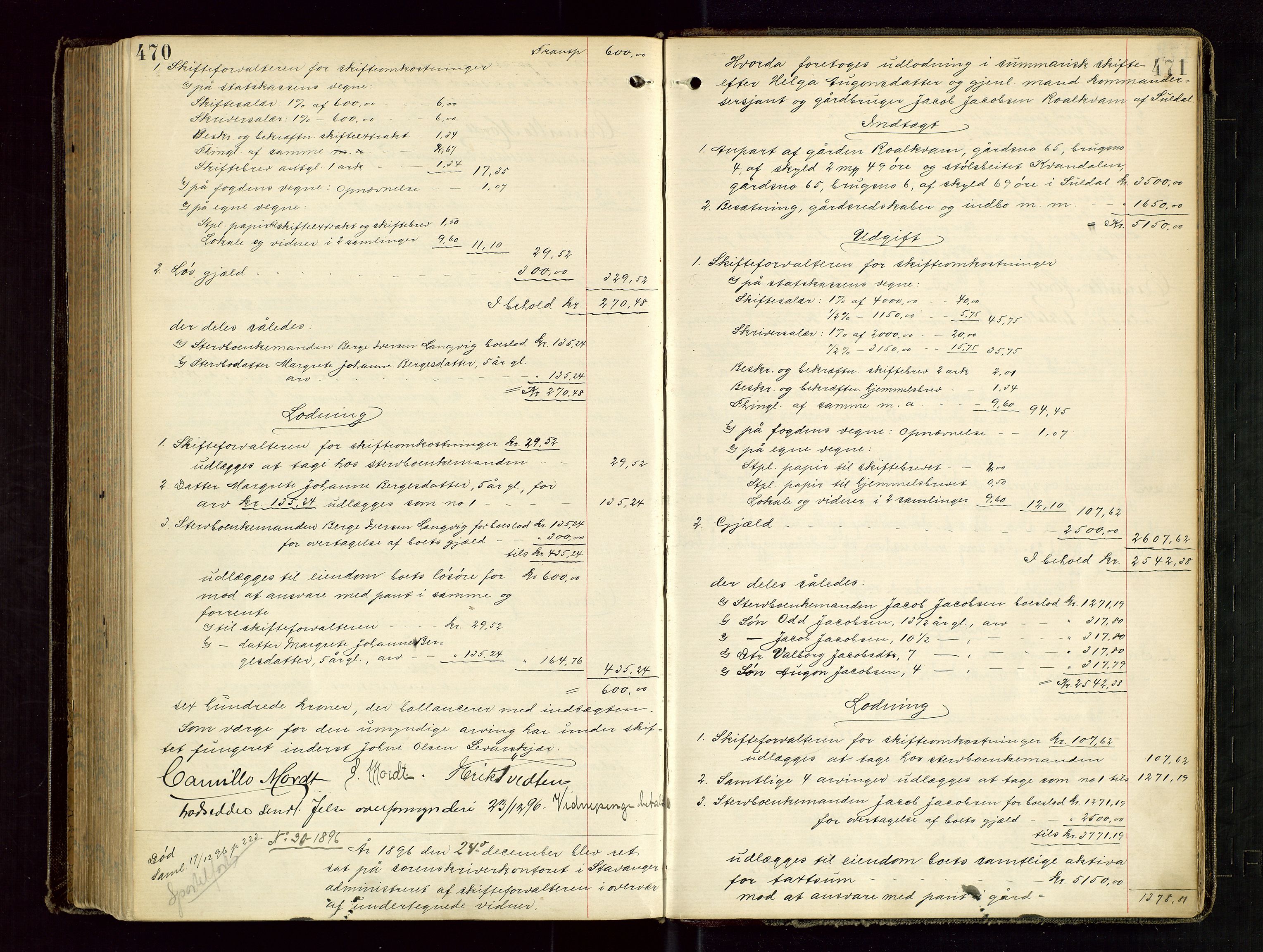 Ryfylke tingrett, AV/SAST-A-100055/001/IV/IVD/L0029: Skifteprotokoll, register i protokollen, 1893-1897, p. 470-471