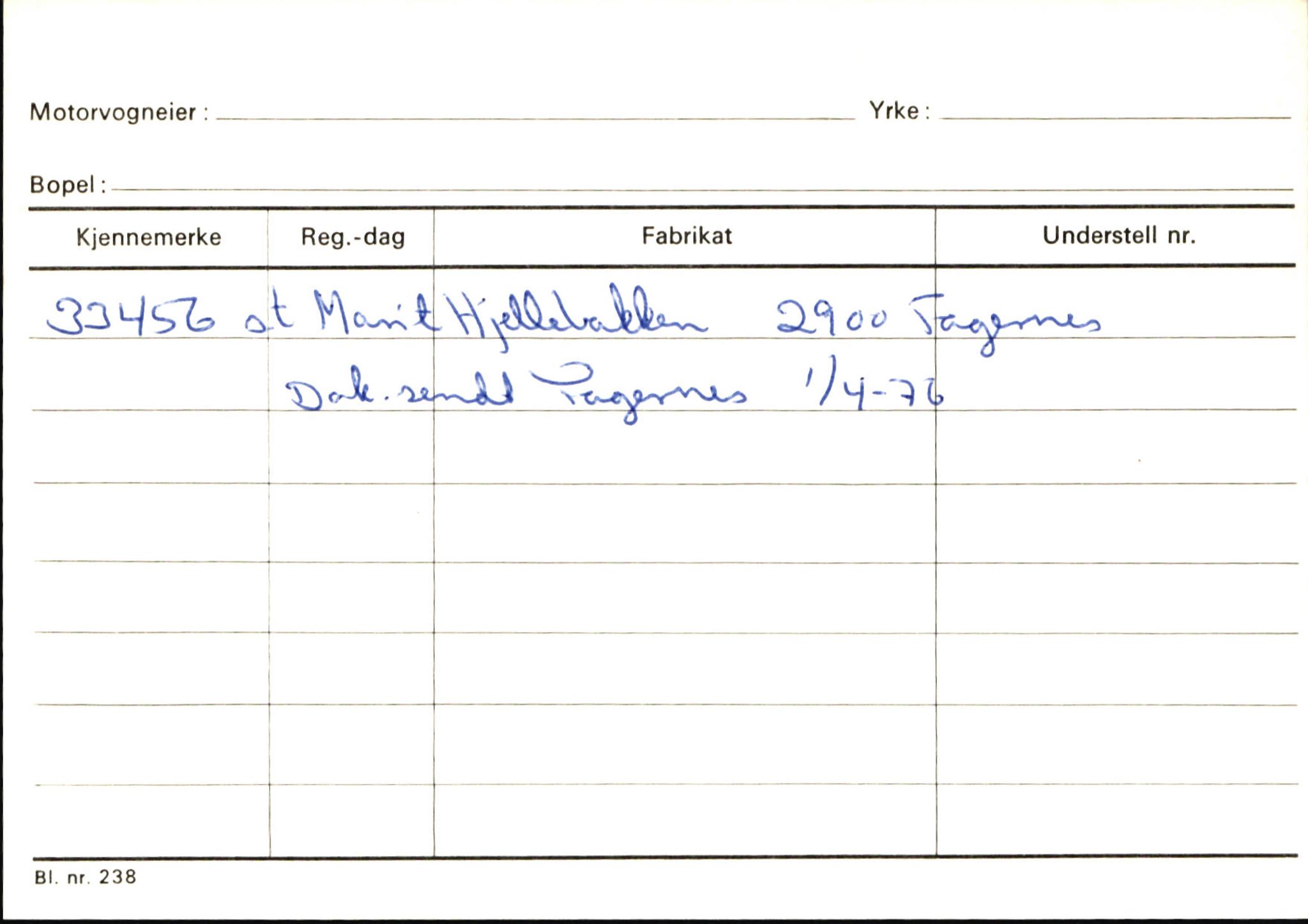 Statens vegvesen, Sogn og Fjordane vegkontor, SAB/A-5301/4/F/L0145: Registerkort Vågsøy S-Å. Årdal I-P, 1945-1975, p. 1735