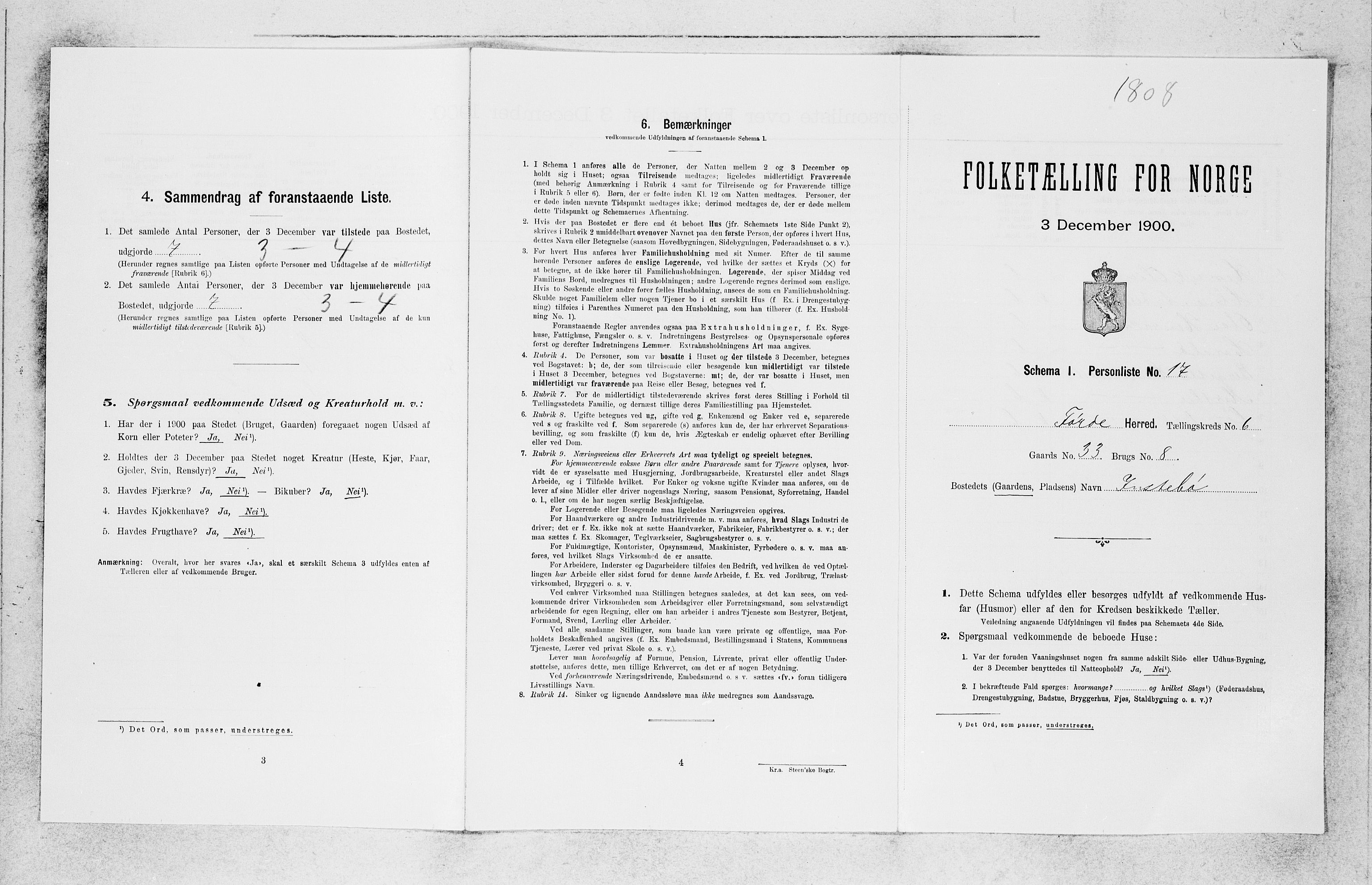 SAB, 1900 census for Førde, 1900, p. 635