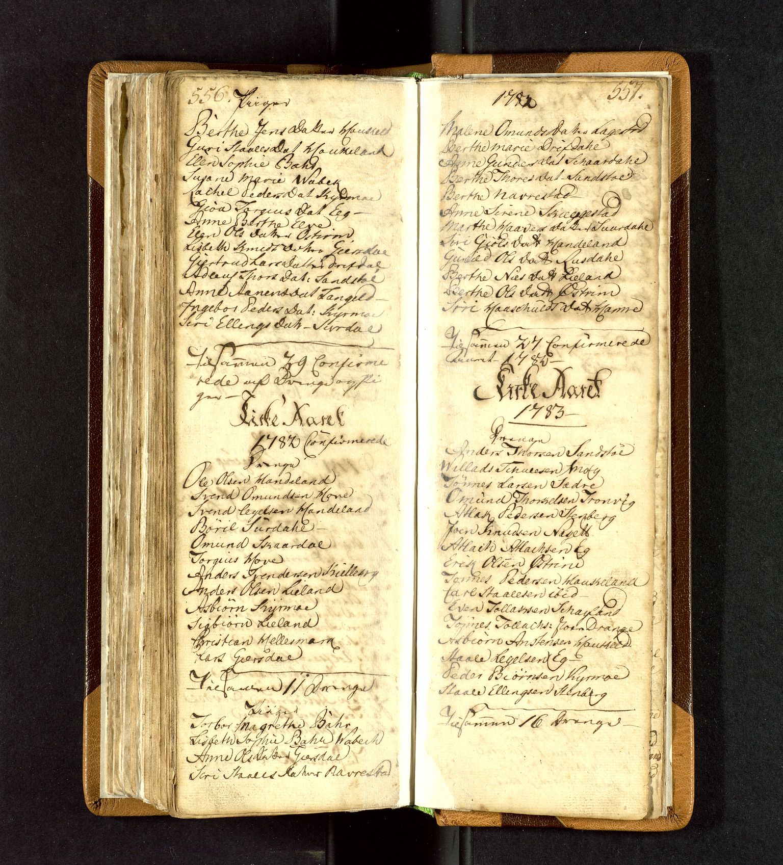 Lund sokneprestkontor, SAST/A-101809/S06/L0003: Parish register (official) no. A 3, 1761-1801, p. 556-557