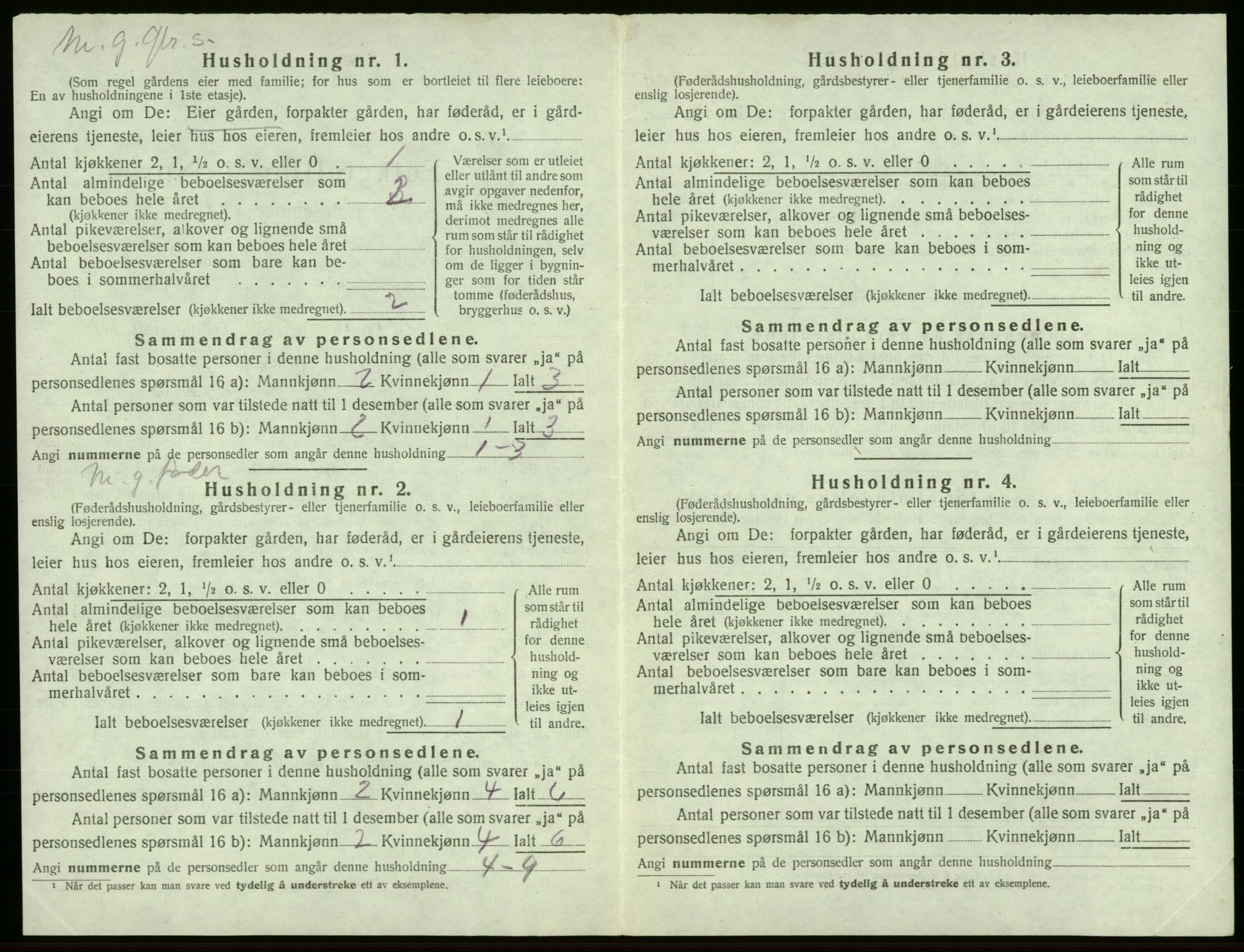 SAB, 1920 census for Sveio, 1920, p. 496