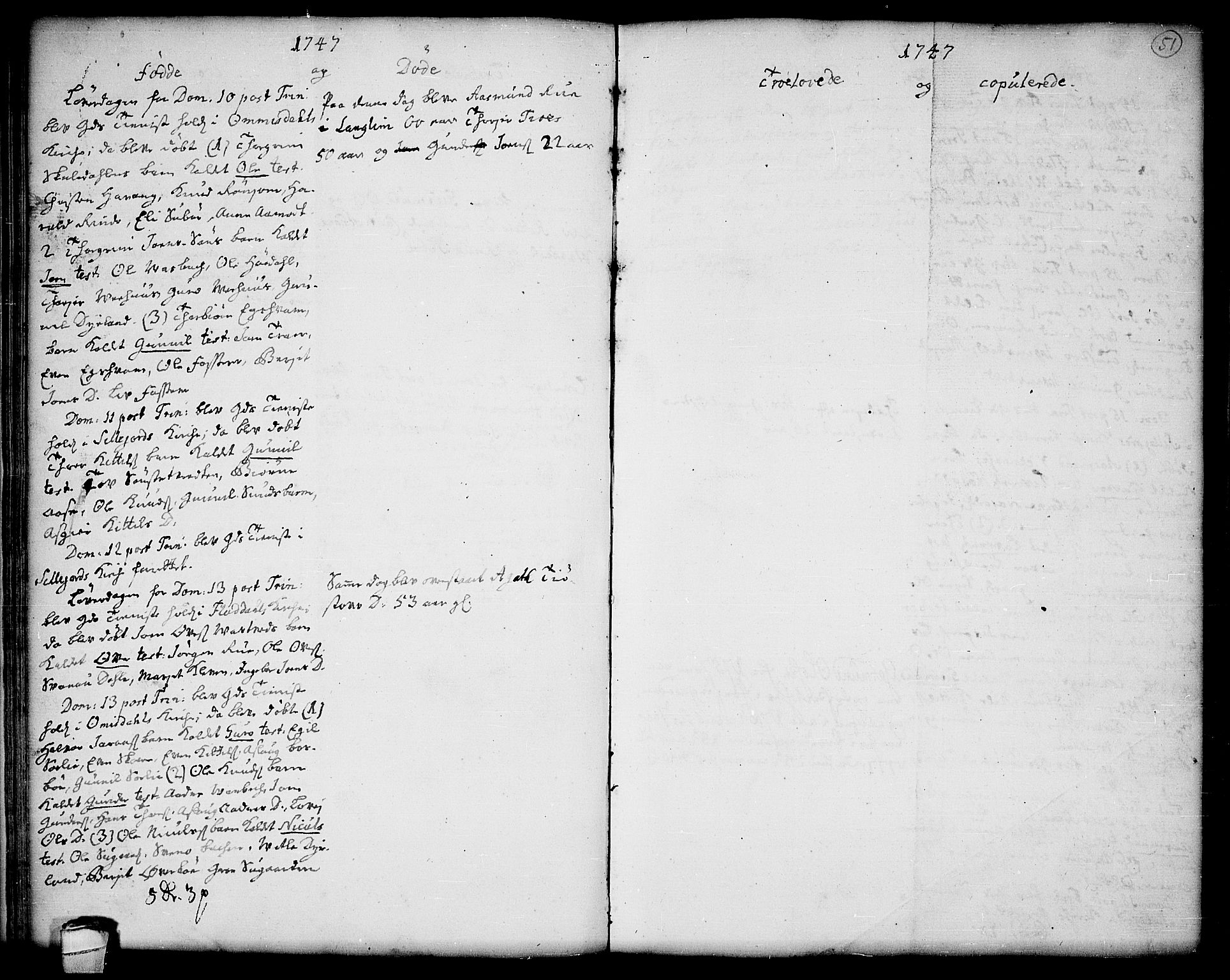 Seljord kirkebøker, AV/SAKO-A-20/F/Fa/L0006: Parish register (official) no. I 6, 1744-1755, p. 51