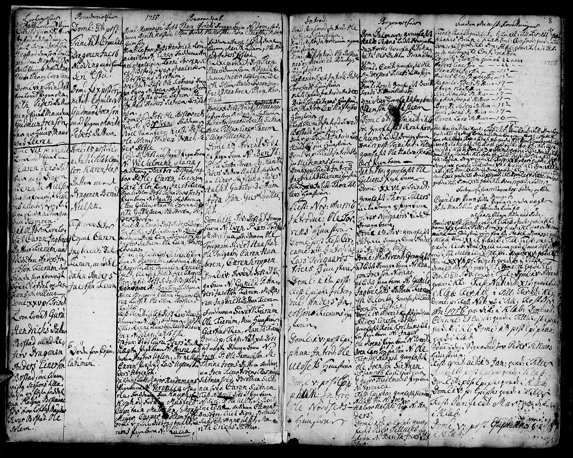 Ministerialprotokoller, klokkerbøker og fødselsregistre - Sør-Trøndelag, SAT/A-1456/618/L0437: Parish register (official) no. 618A02, 1749-1782, p. 8