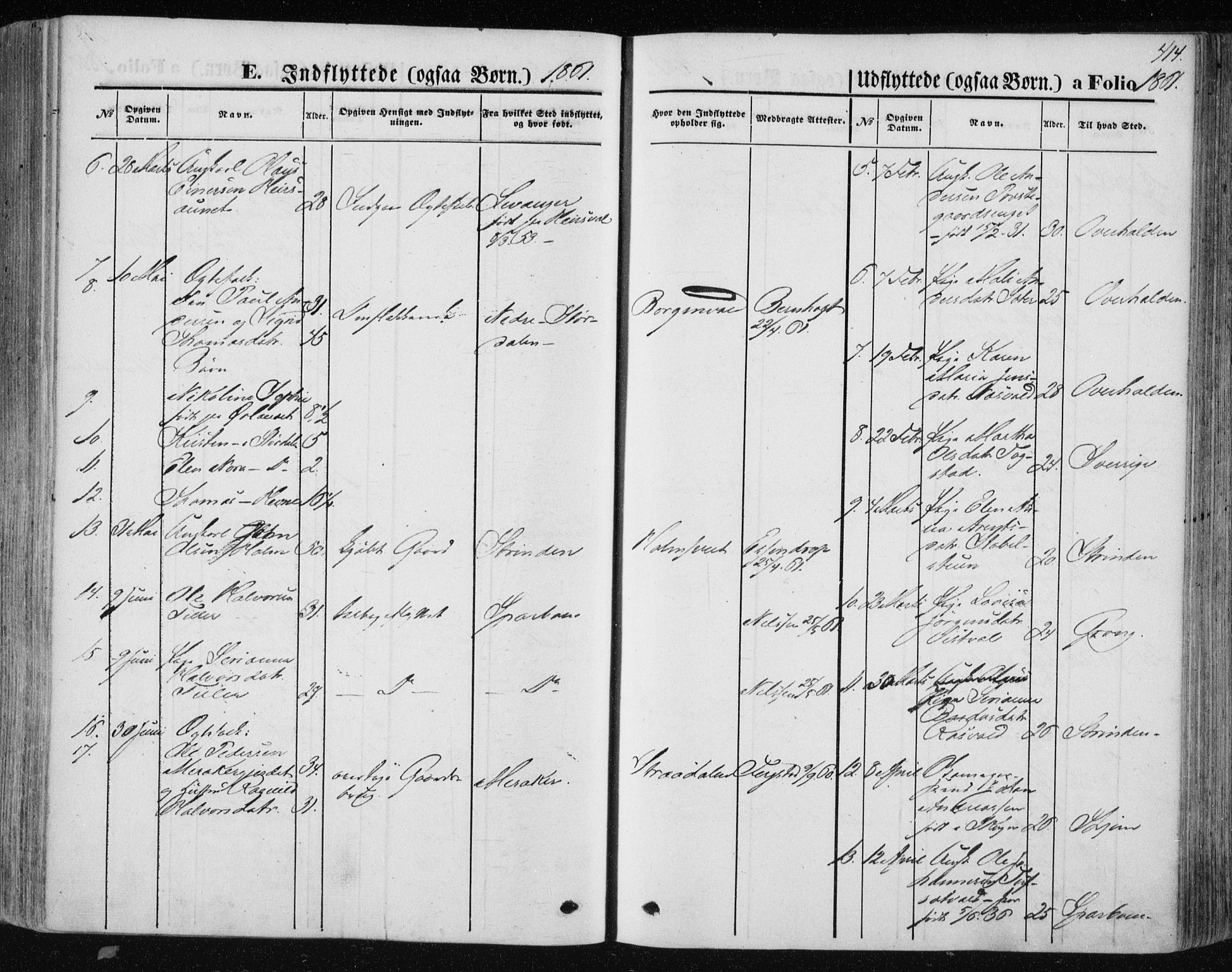 Ministerialprotokoller, klokkerbøker og fødselsregistre - Nord-Trøndelag, AV/SAT-A-1458/723/L0241: Parish register (official) no. 723A10, 1860-1869, p. 414