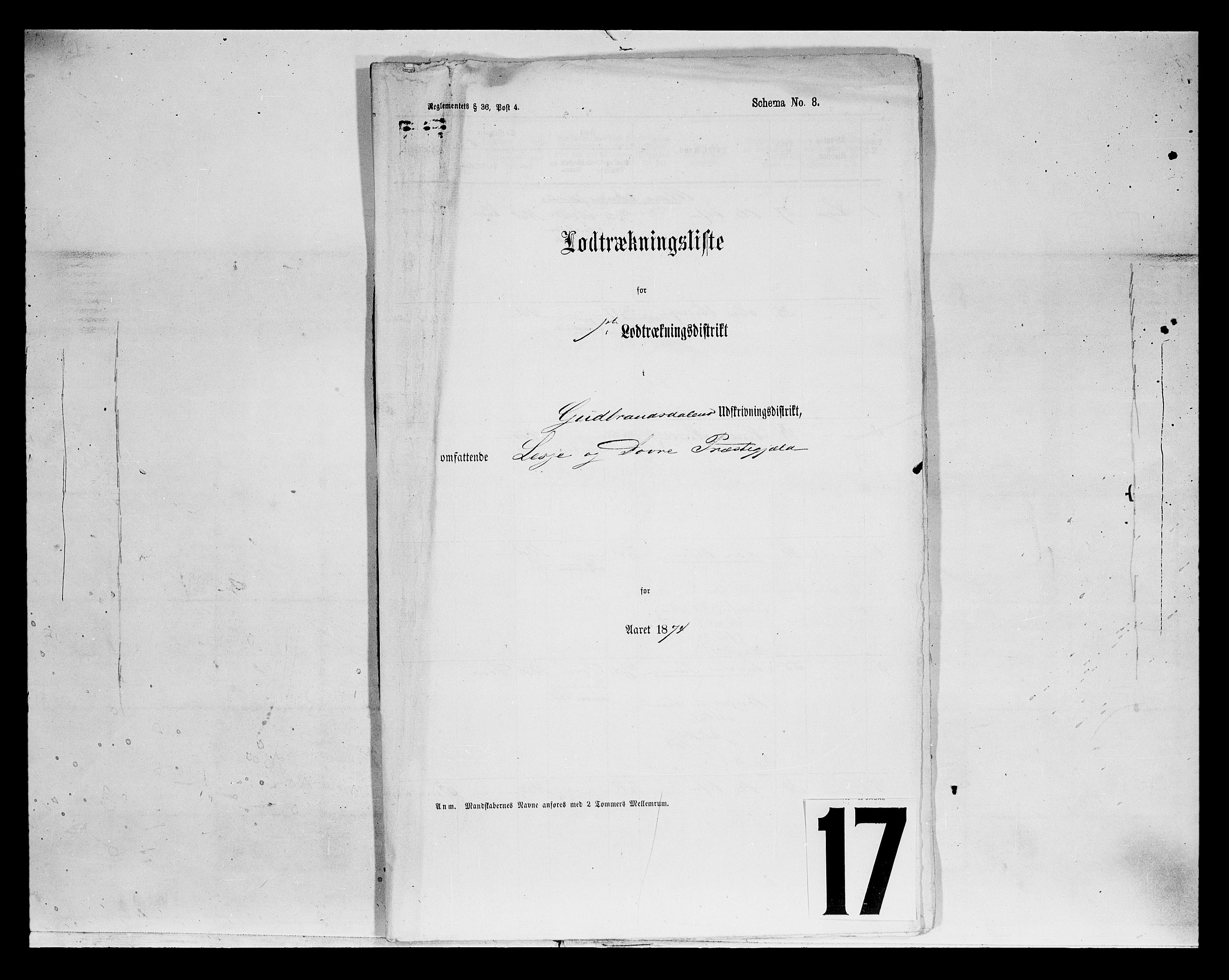 Fylkesmannen i Oppland, SAH/FYO-002/1/K/Kg/L1176: Lesja og Dovre og hele amtet, 1860-1880, p. 200