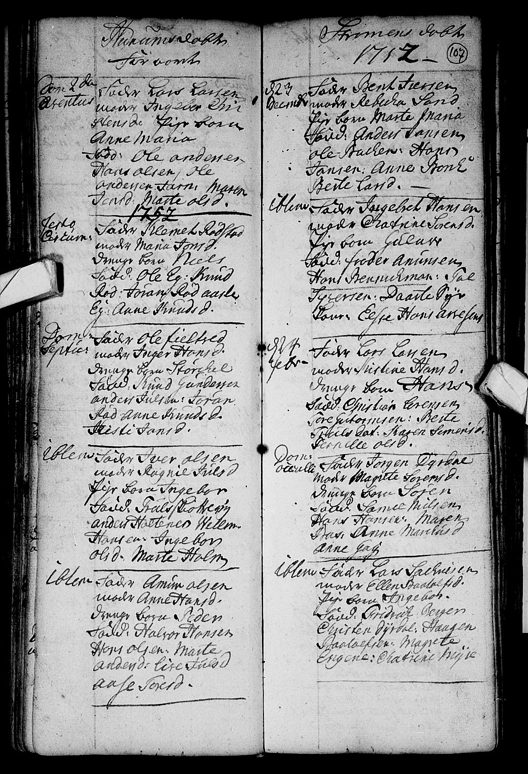 Hurum kirkebøker, AV/SAKO-A-229/F/Fa/L0002: Parish register (official) no. 2, 1733-1757, p. 107