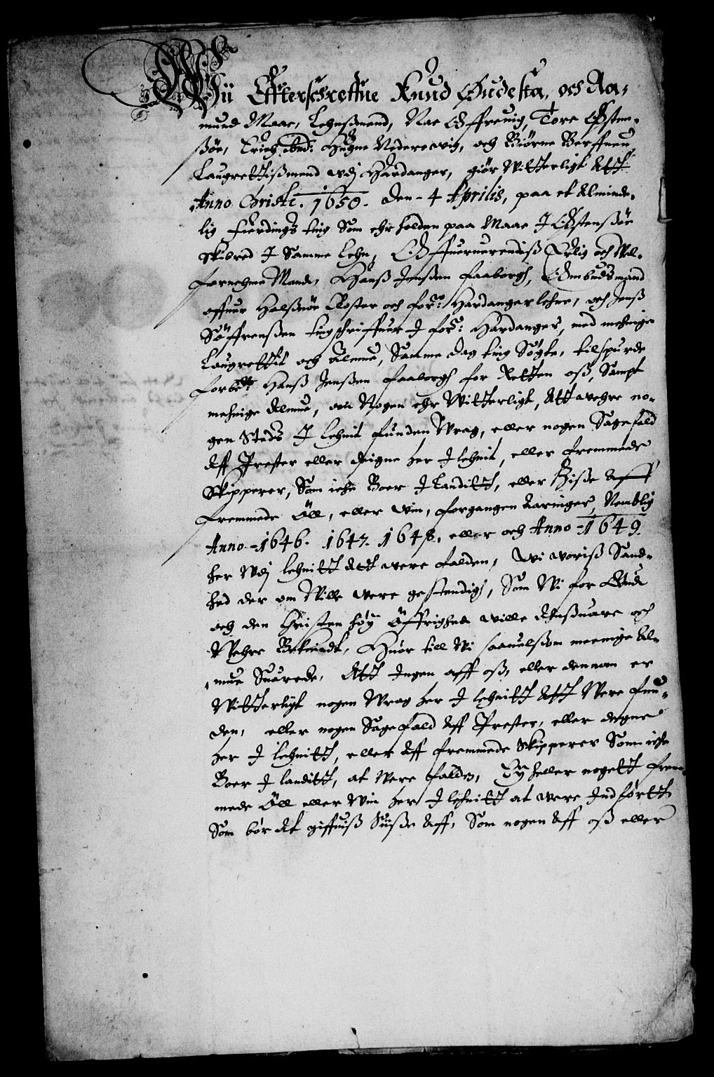 Rentekammeret inntil 1814, Reviderte regnskaper, Lensregnskaper, RA/EA-5023/R/Rb/Rbu/L0006: Hardanger og Halsnøy kloster len, 1636-1658