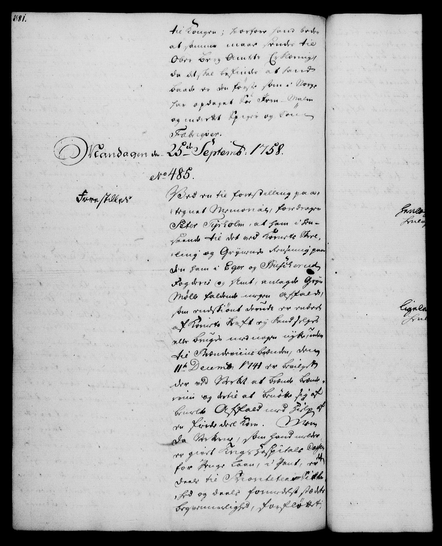 Rentekammeret, Kammerkanselliet, AV/RA-EA-3111/G/Gh/Gha/L0034: Norsk ekstraktmemorialprotokoll (merket RK 53.79), 1756-1759, p. 381