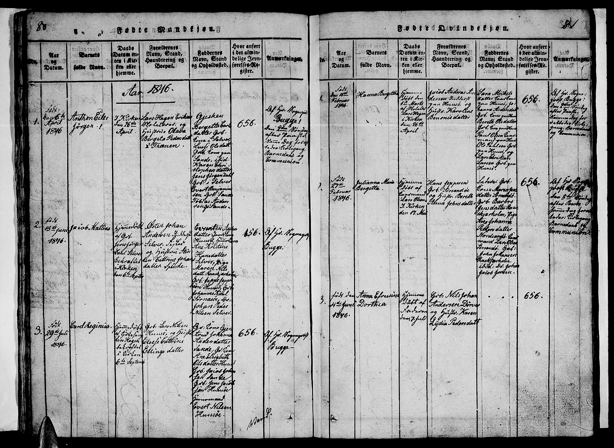 Ministerialprotokoller, klokkerbøker og fødselsregistre - Nordland, SAT/A-1459/840/L0581: Parish register (copy) no. 840C01, 1820-1873, p. 80-81