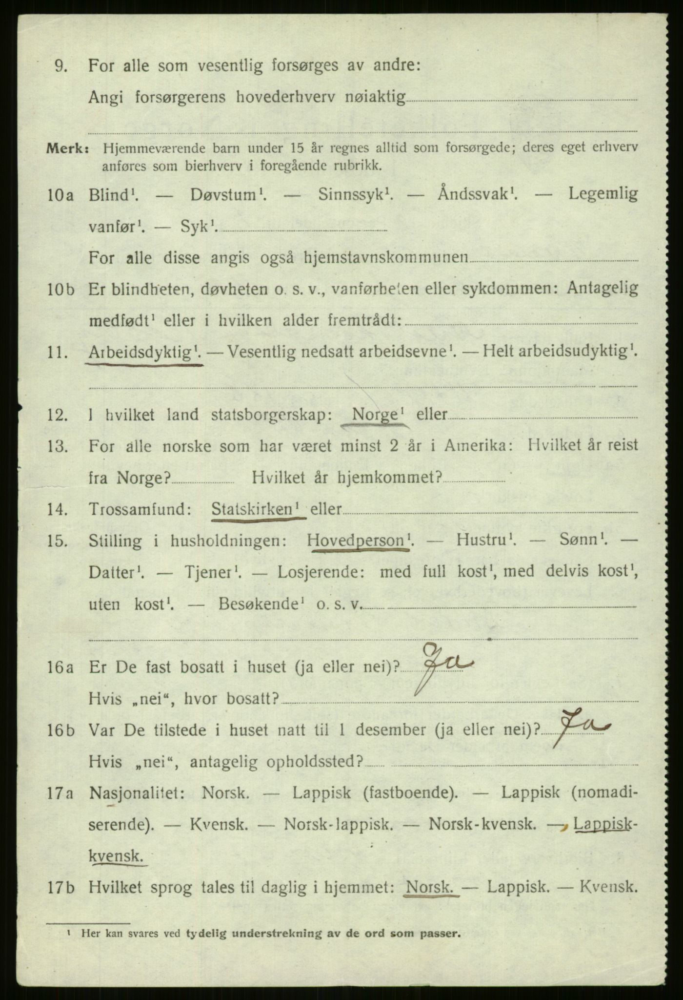 SATØ, 1920 census for Kvænangen, 1920, p. 2503