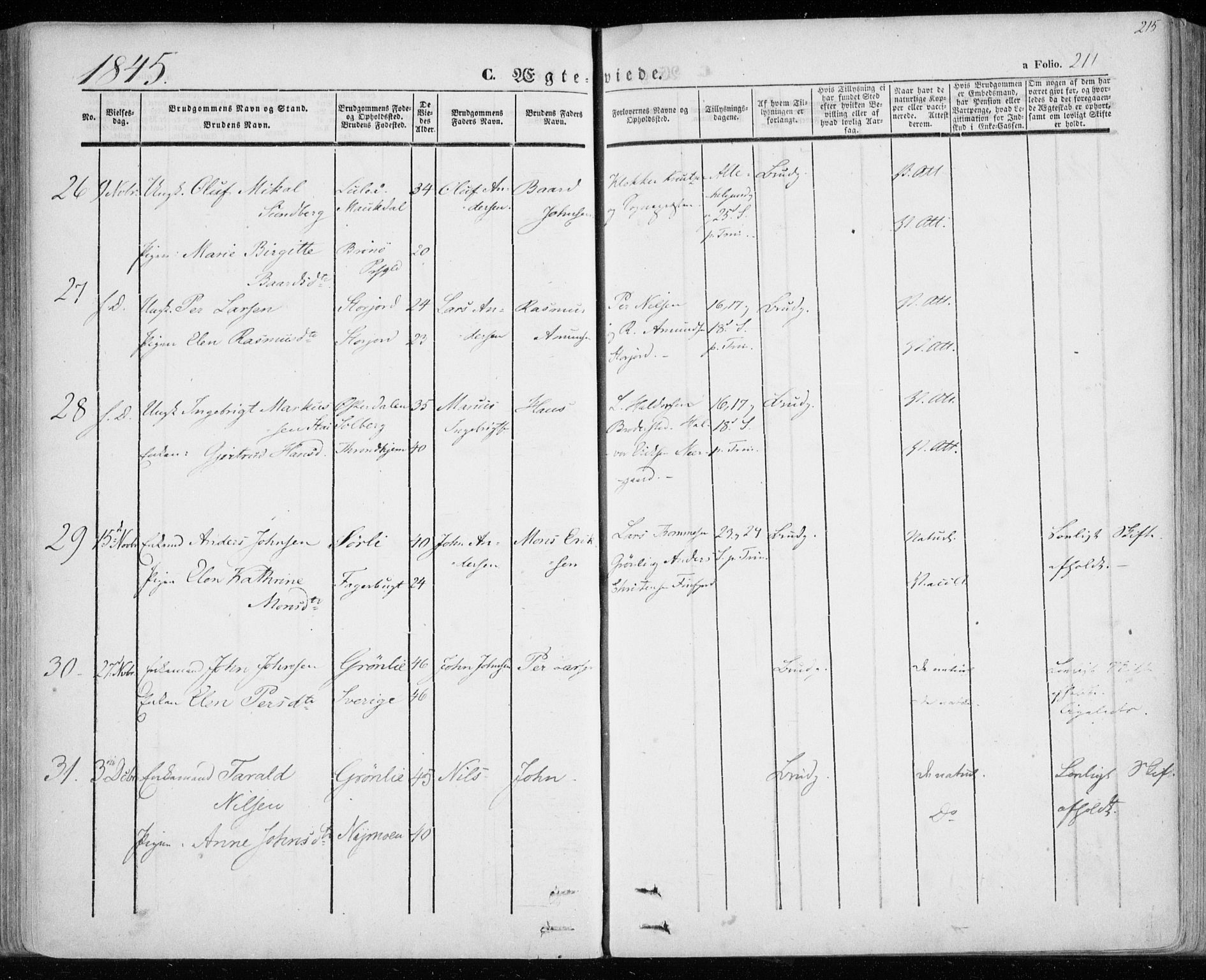 Lenvik sokneprestembete, AV/SATØ-S-1310/H/Ha/Haa/L0006kirke: Parish register (official) no. 6, 1845-1854, p. 215