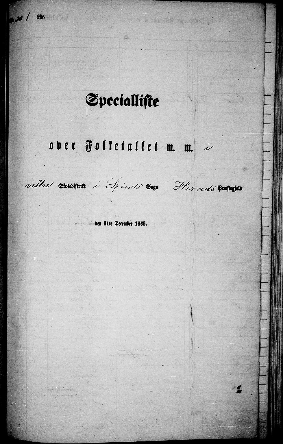 RA, 1865 census for Herad, 1865, p. 46