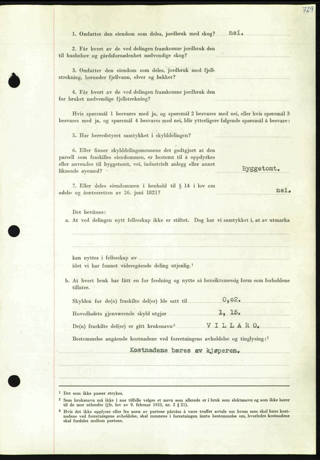 Nordmøre sorenskriveri, AV/SAT-A-4132/1/2/2Ca: Mortgage book no. A110, 1948-1949, Diary no: : 419/1949