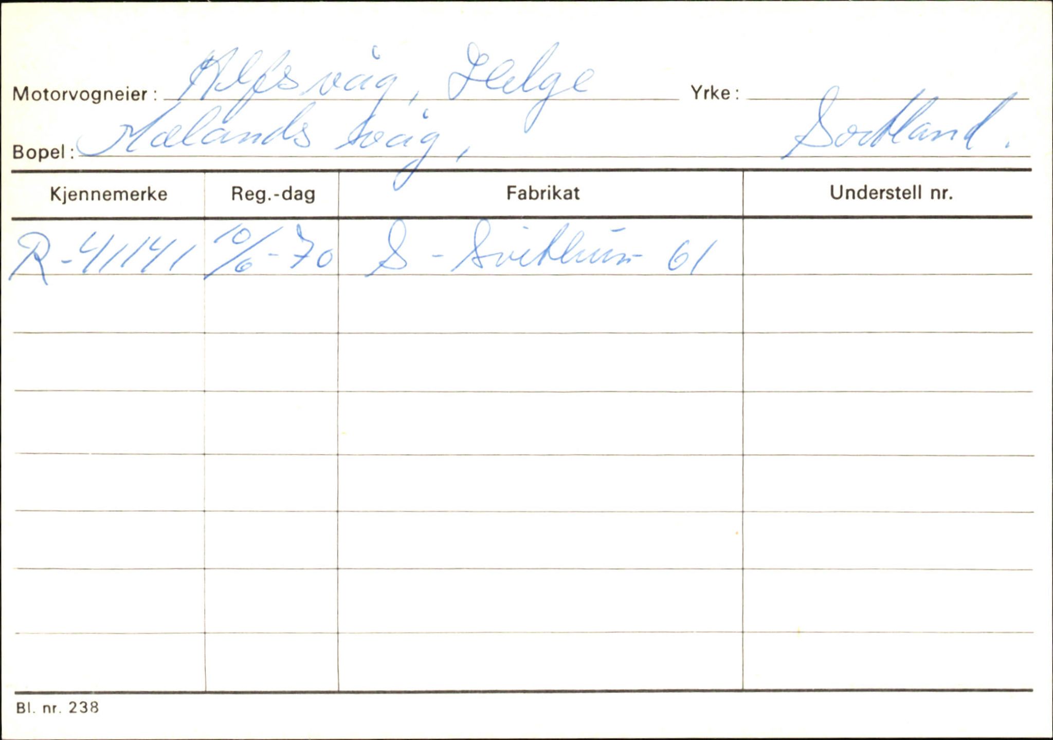 Statens vegvesen, Hordaland vegkontor, SAB/A-5201/2/Ha/L0001: R-eierkort A, 1920-1971, p. 366