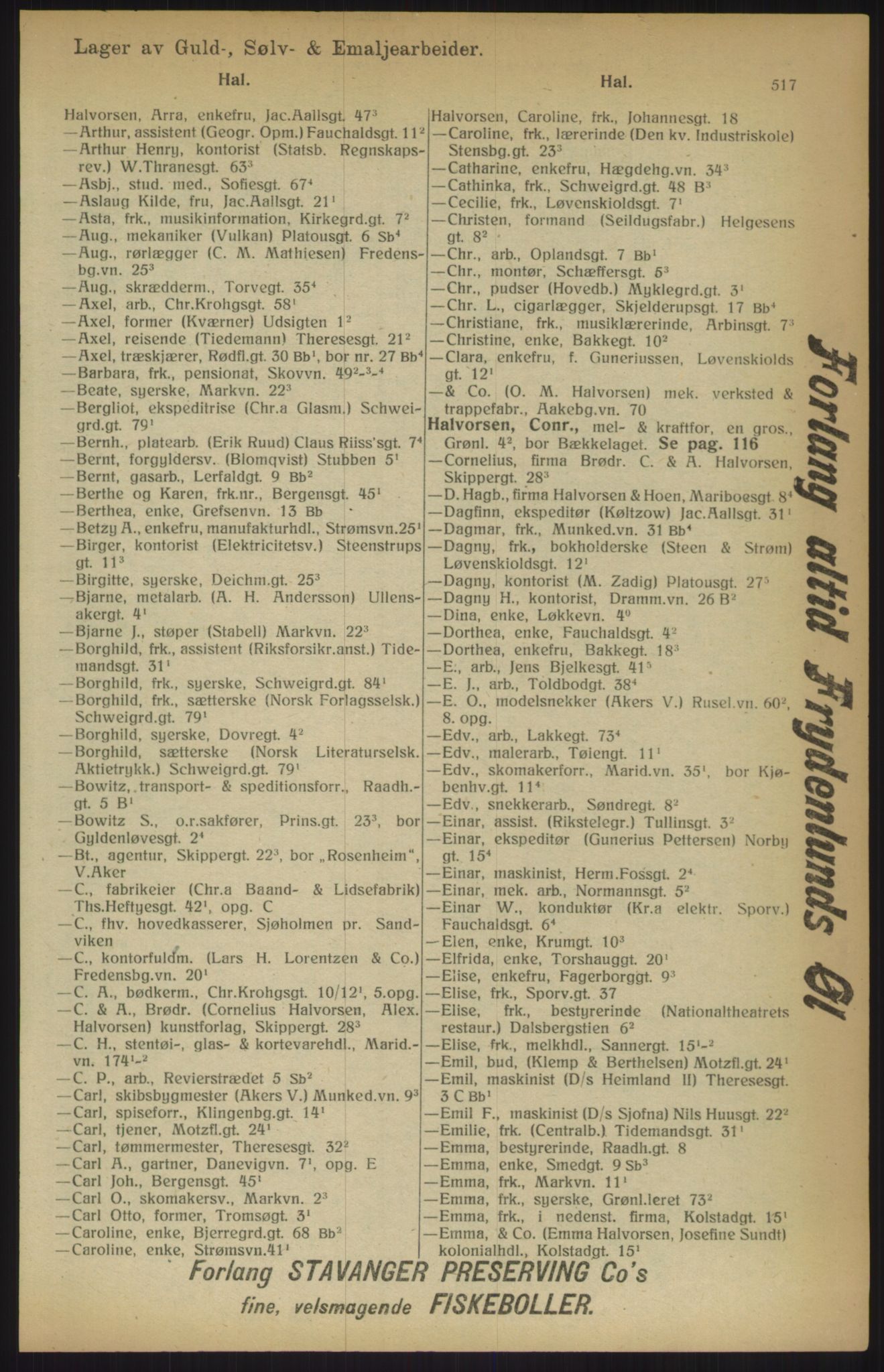 Kristiania/Oslo adressebok, PUBL/-, 1915, p. 517
