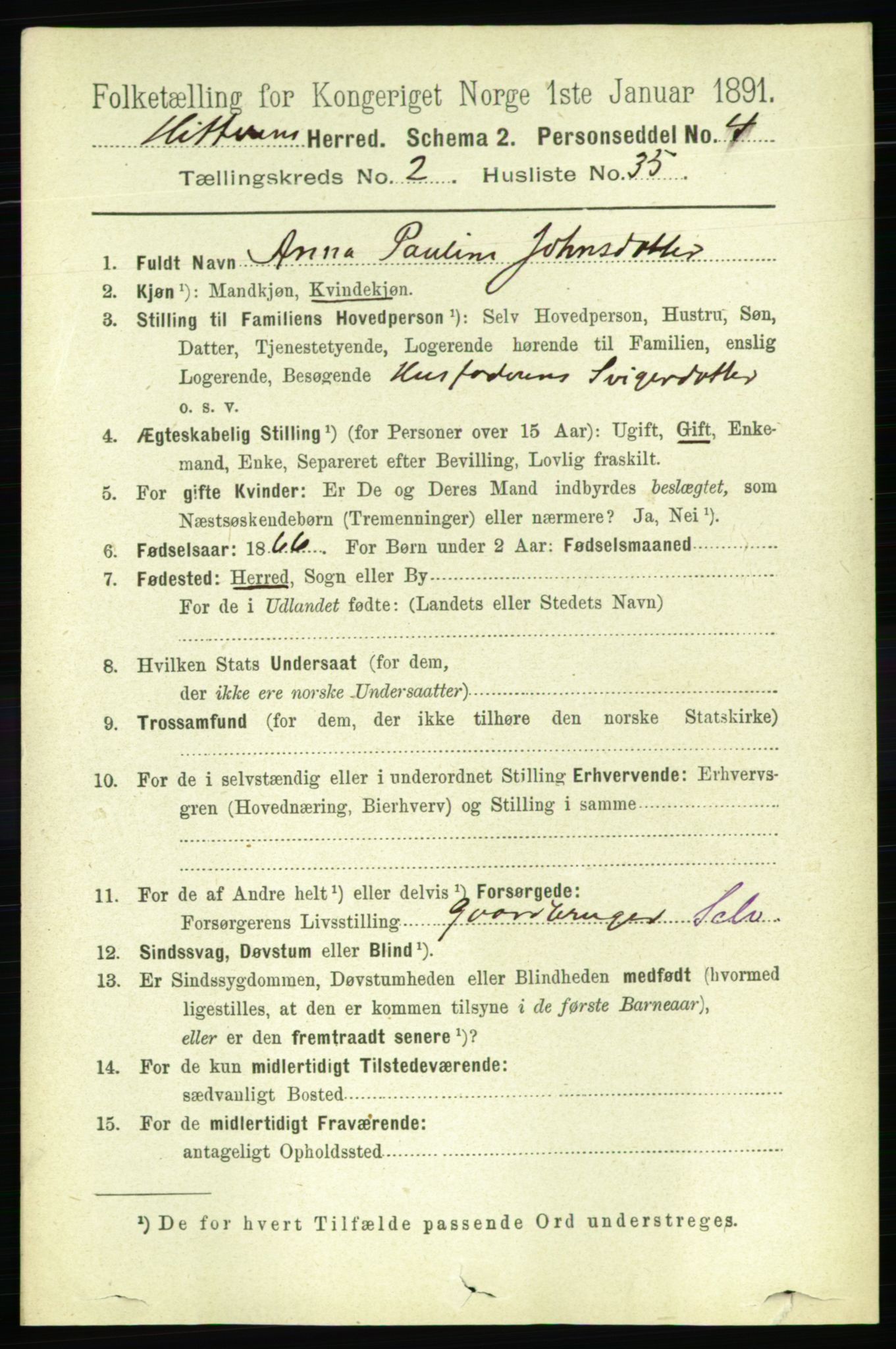 RA, 1891 census for 1617 Hitra, 1891, p. 431