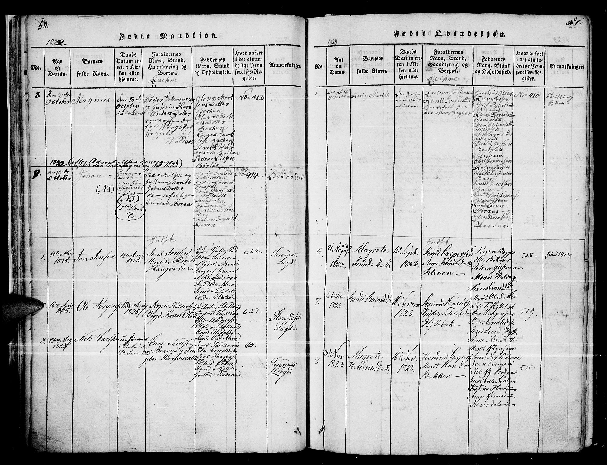 Kvikne prestekontor, AV/SAH-PREST-064/H/Ha/Haa/L0004: Parish register (official) no. 4, 1815-1840, p. 50-51