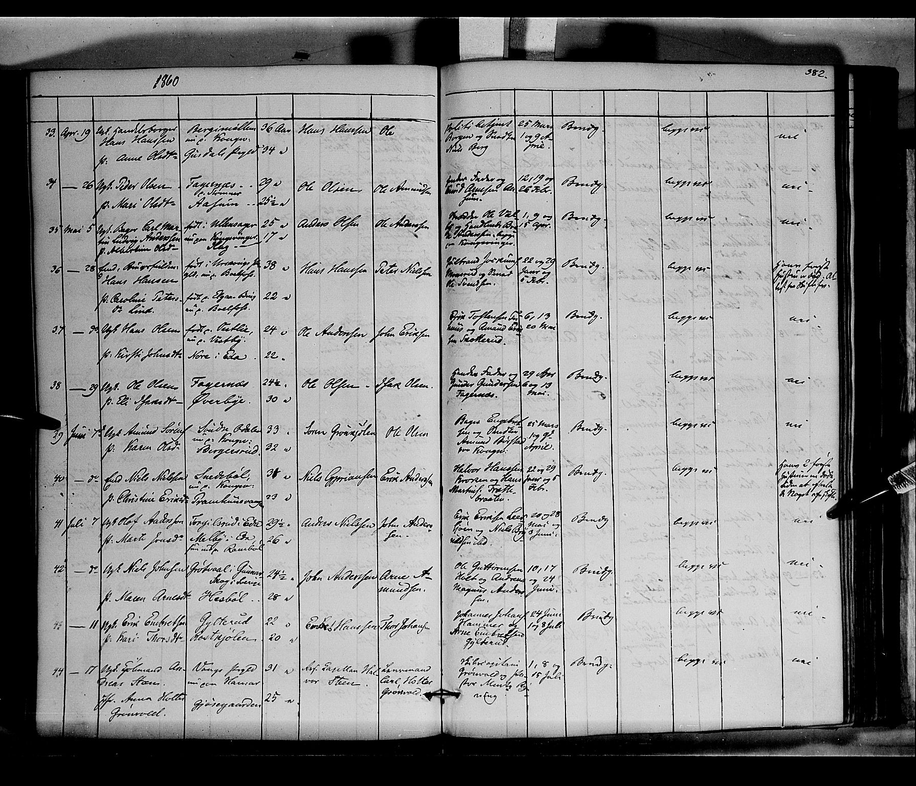 Vinger prestekontor, AV/SAH-PREST-024/H/Ha/Haa/L0010: Parish register (official) no. 10, 1855-1861, p. 382