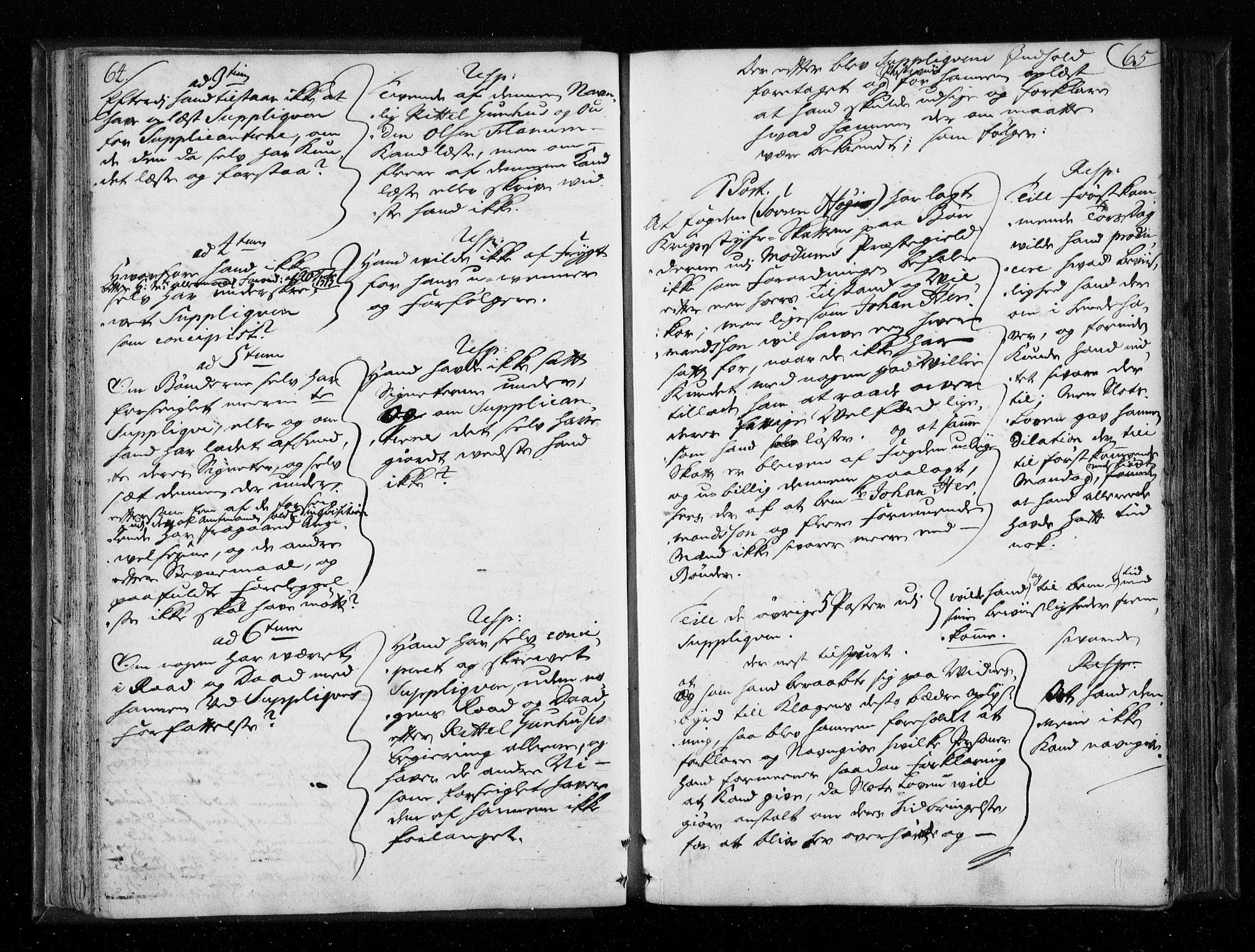 Stattholderembetet 1572-1771, AV/RA-EA-2870/Aa/L0010: Voteringsprotokoll (konseptprotokoll), 1719-1722, p. 64-65