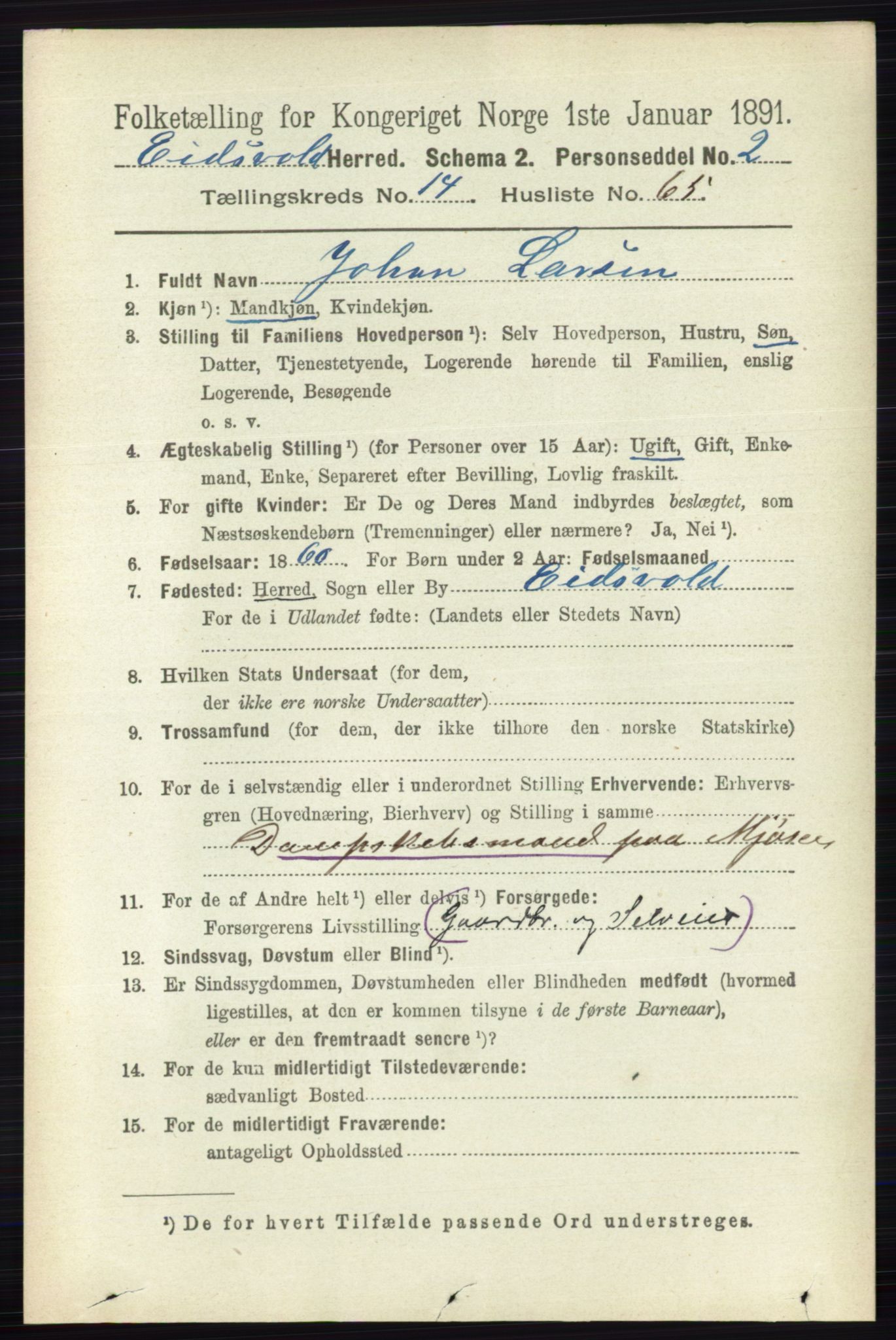 RA, 1891 census for 0237 Eidsvoll, 1891, p. 9829