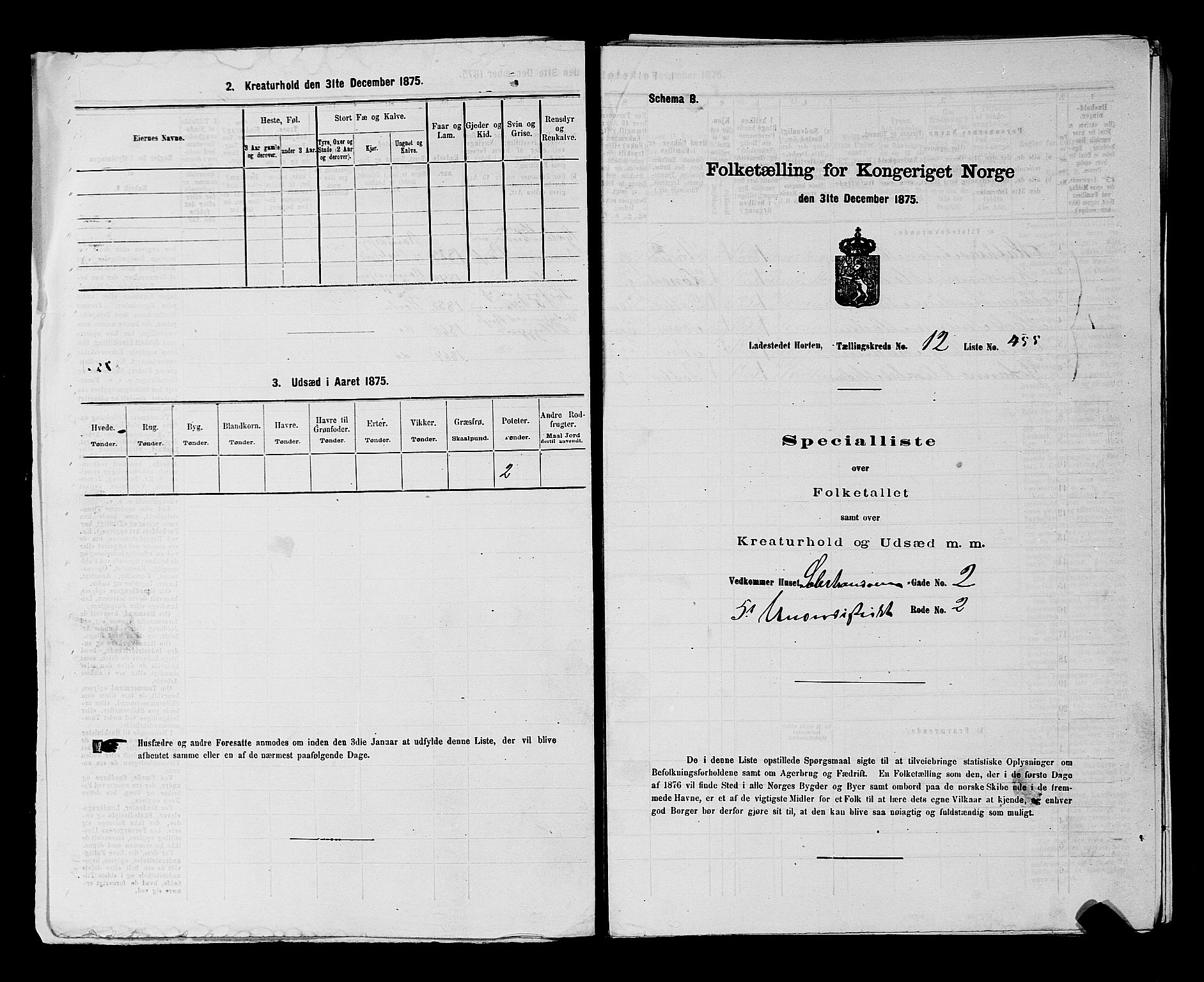 SAKO, 1875 census for 0703P Horten, 1875, p. 1024