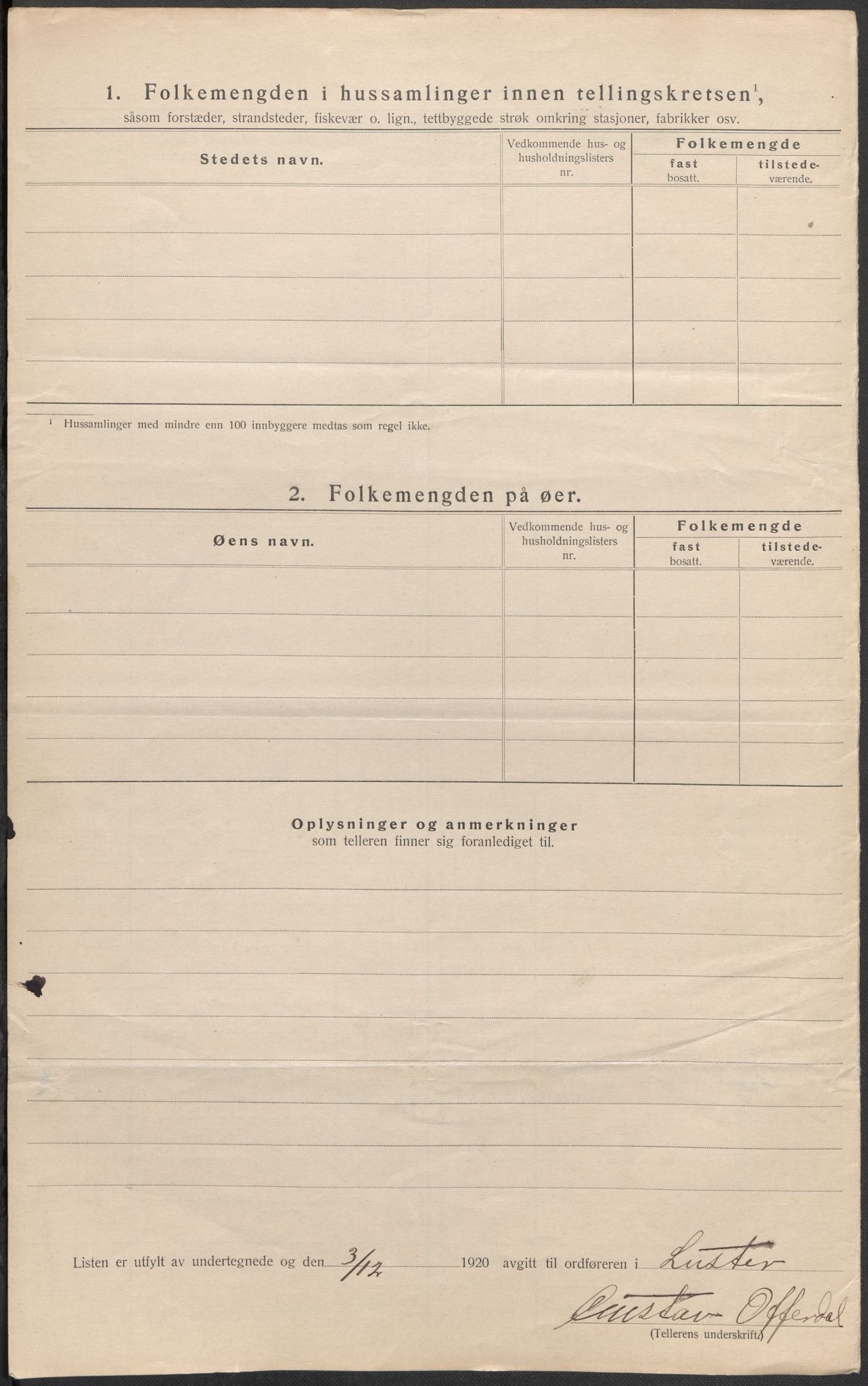 SAB, 1920 census for Luster, 1920, p. 41